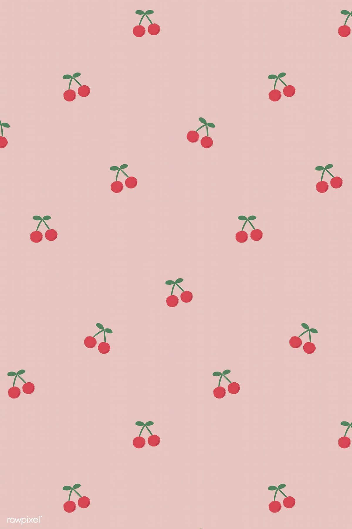 Download A Pink Wallpaper With Cherries On It Wallpaper