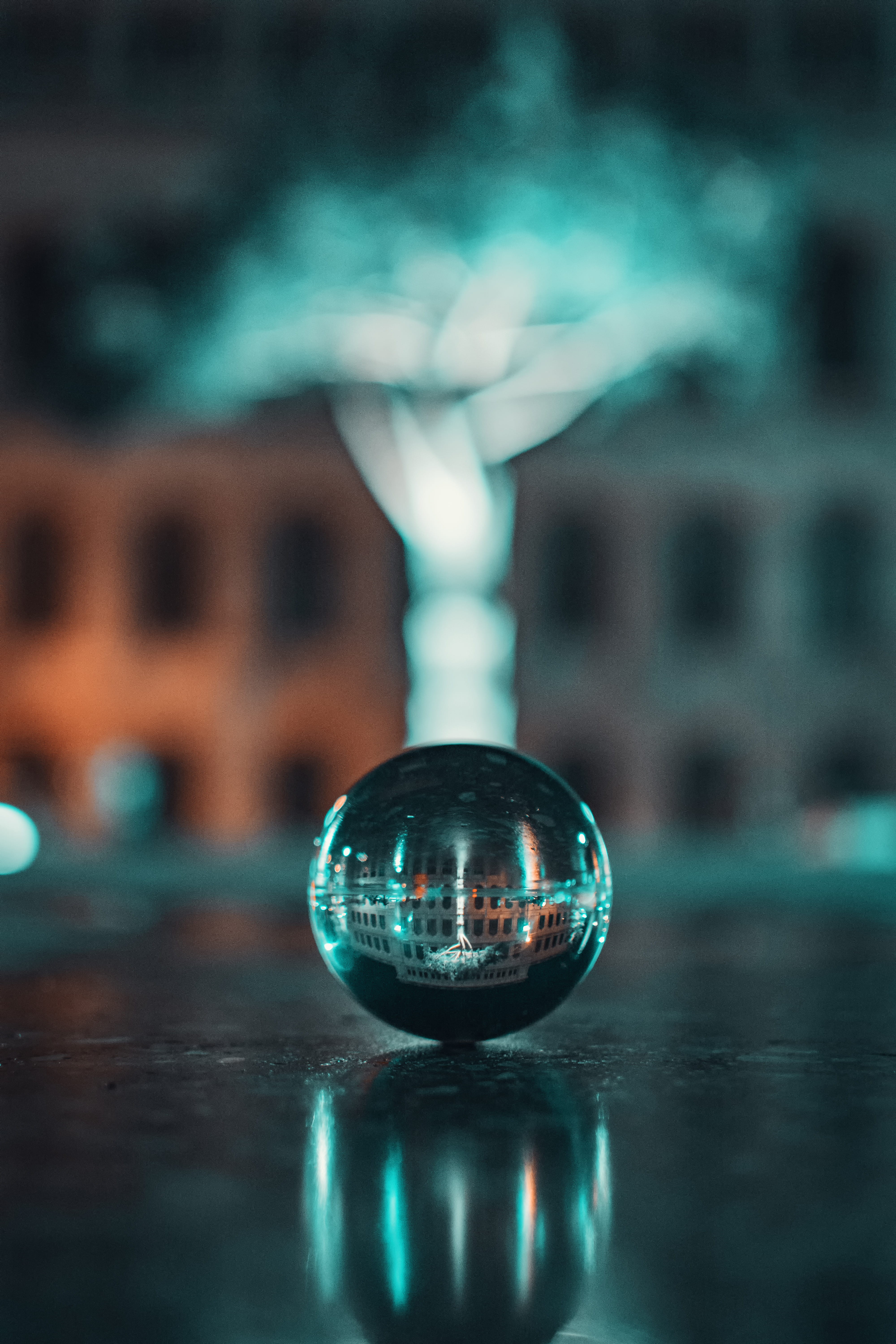 Wallpaper / illuminated, day, glass, dark, 4k wallpaper, reflection, focus on foreground, selective focus, blur, nightlife, nature, 5K, water, photography free download
