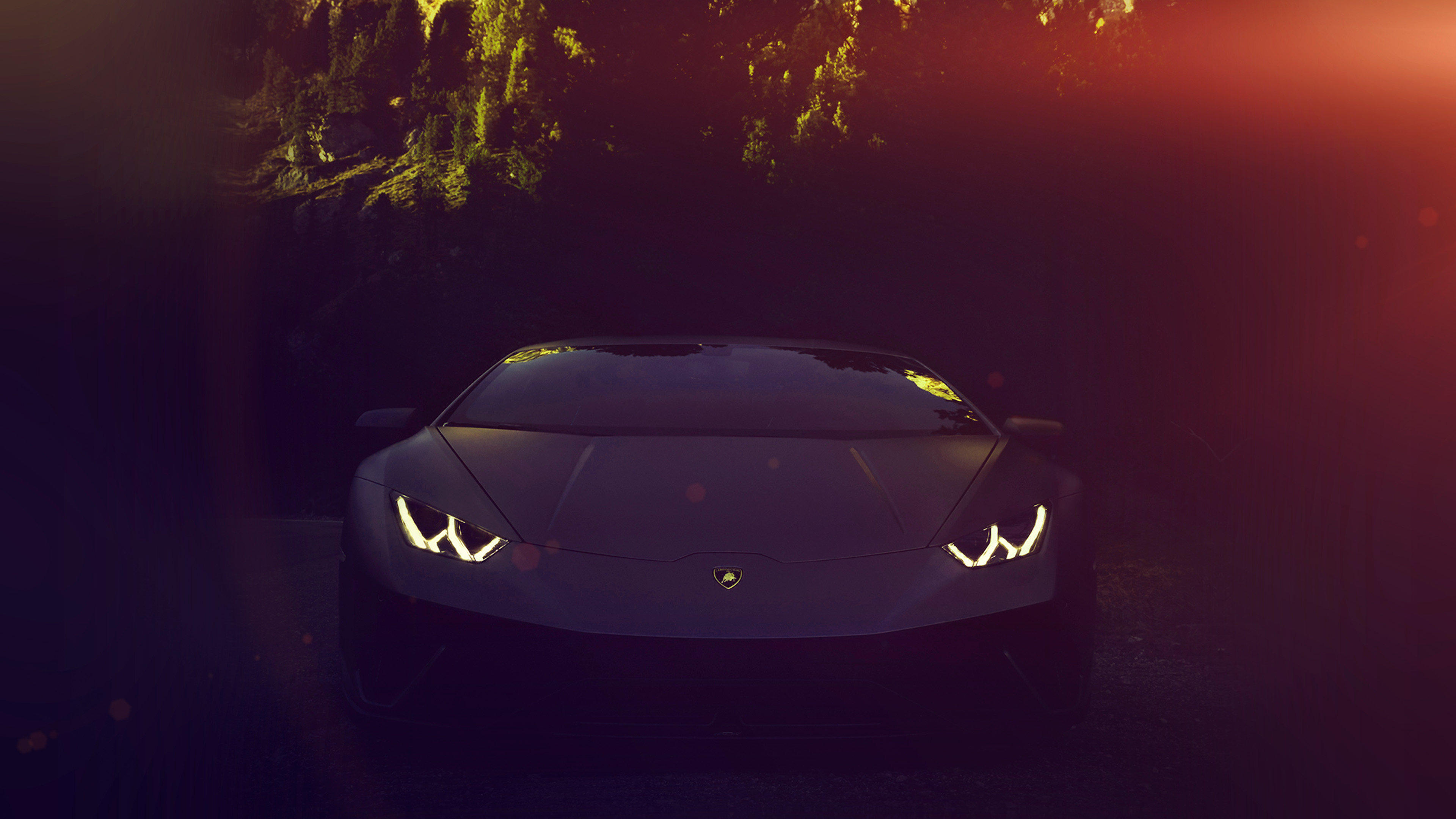 Car Lamborghini Dark City Art Flare