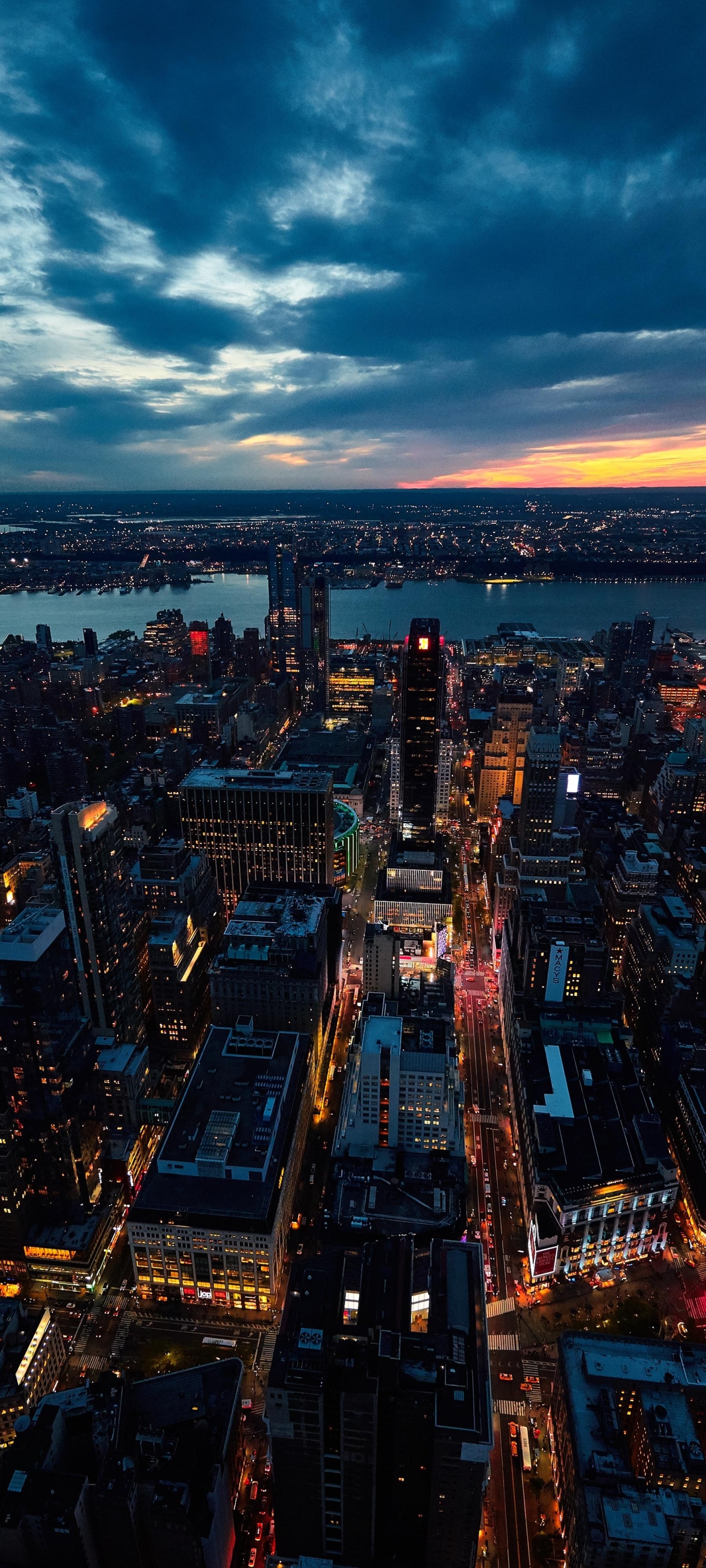 Wallpaper / Man Made New York Phone Wallpaper, Skyscraper, Cityscape, Night, City, Building, 1440x3200 free download