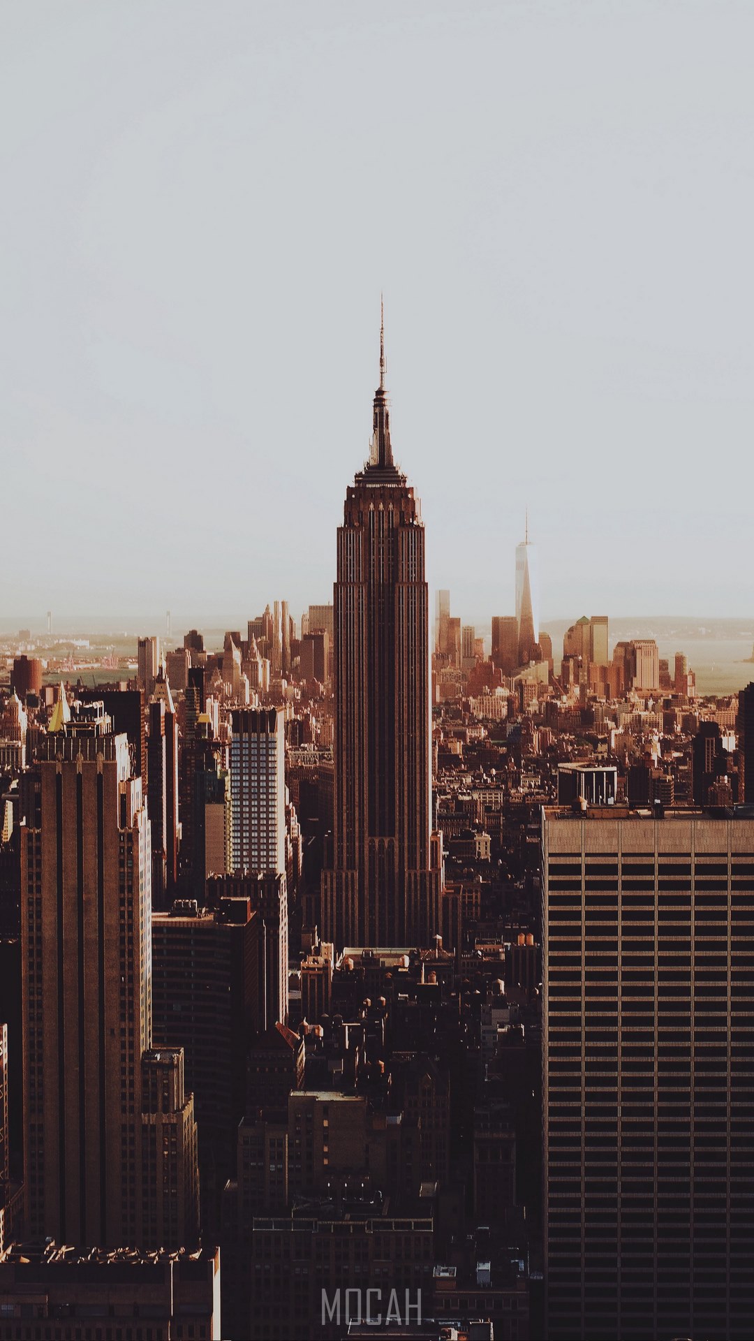 the empire state building against the skyline of new york, empire, Google Pixel wallpaper HD download, 1080x1920 Gallery HD Wallpaper