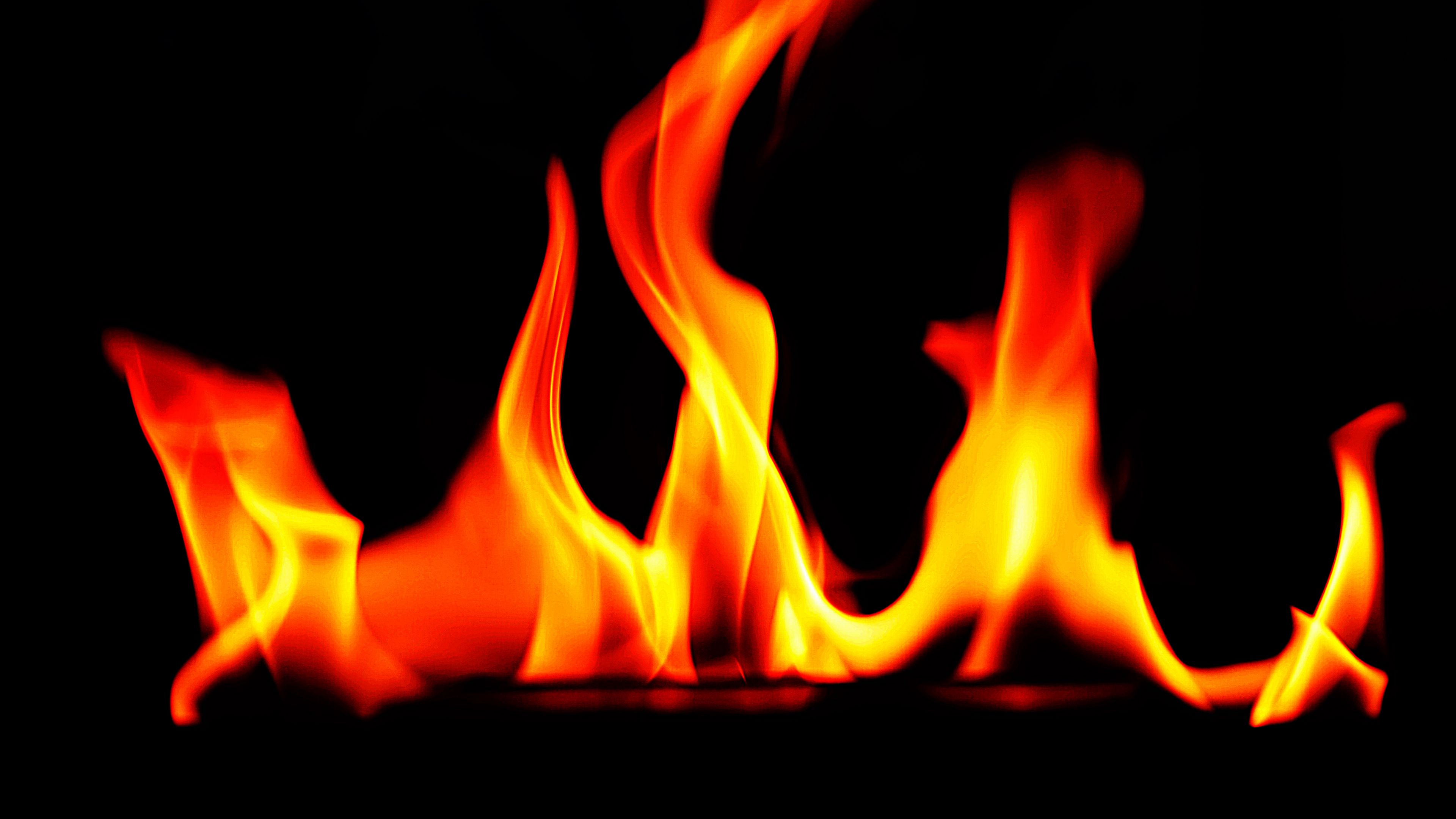Download wallpaper 3840x2160 fire, flame, flames, macro 4k uhd 16:9 HD background