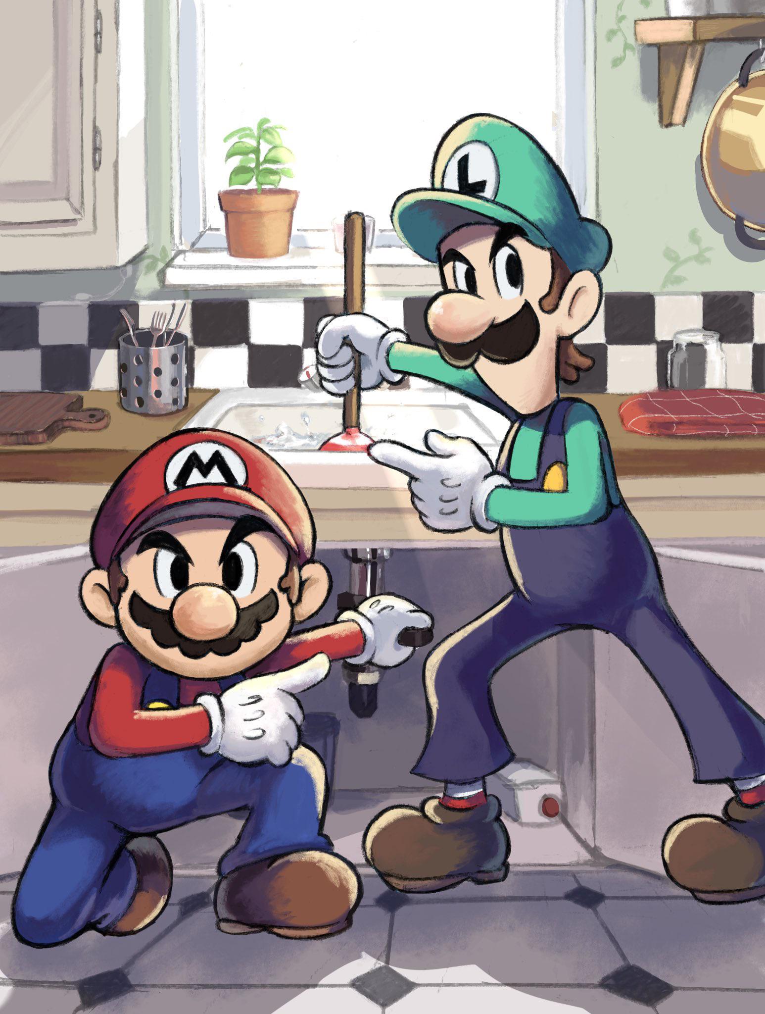 Mario & Luigi doing the funny. The Super Mario Bros. Movie (2023 Film)