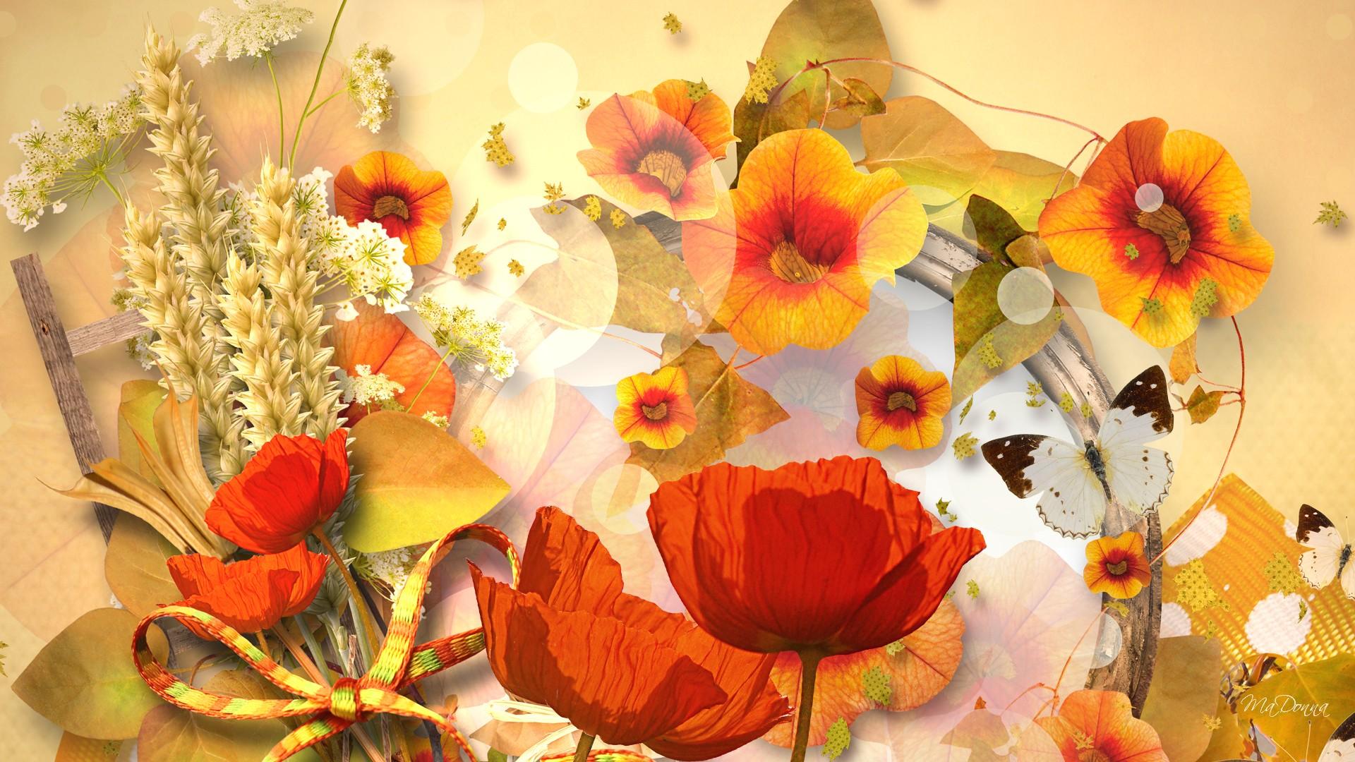 Autumn Flowers Desktop Wallpaper