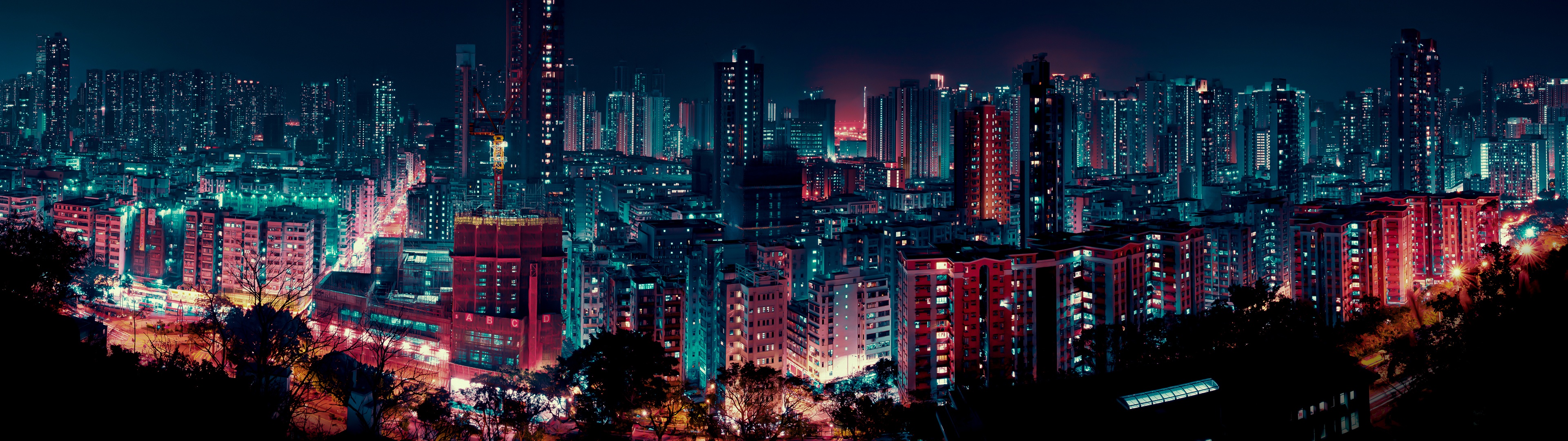 Cityscape Wallpaper 4K, Night