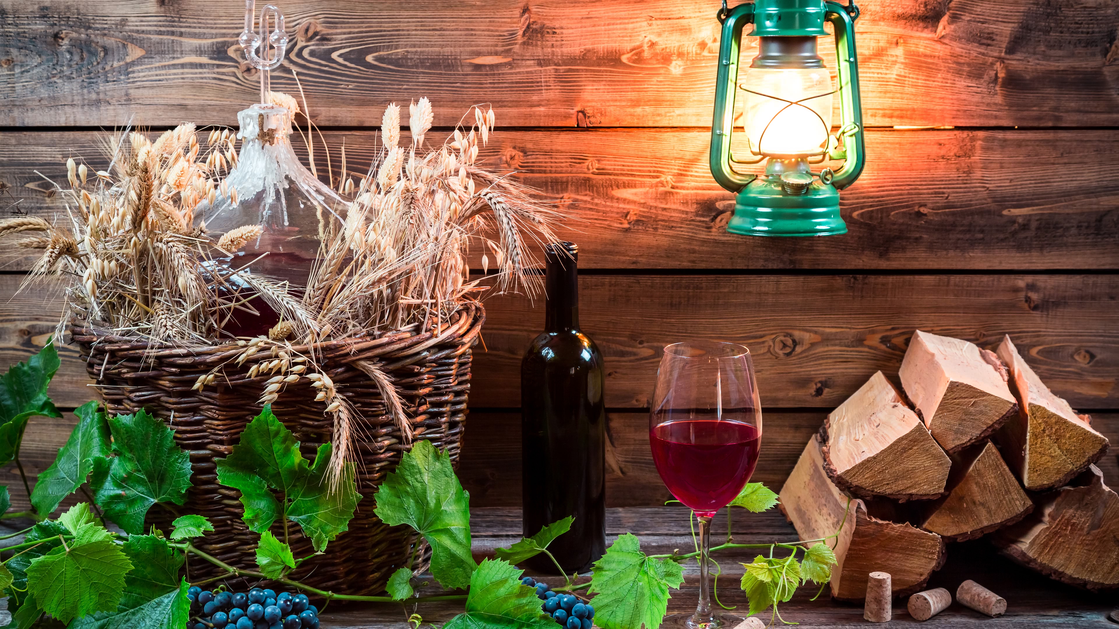 Wine Grapes Oil Lamp UHD 4K Wallpaper