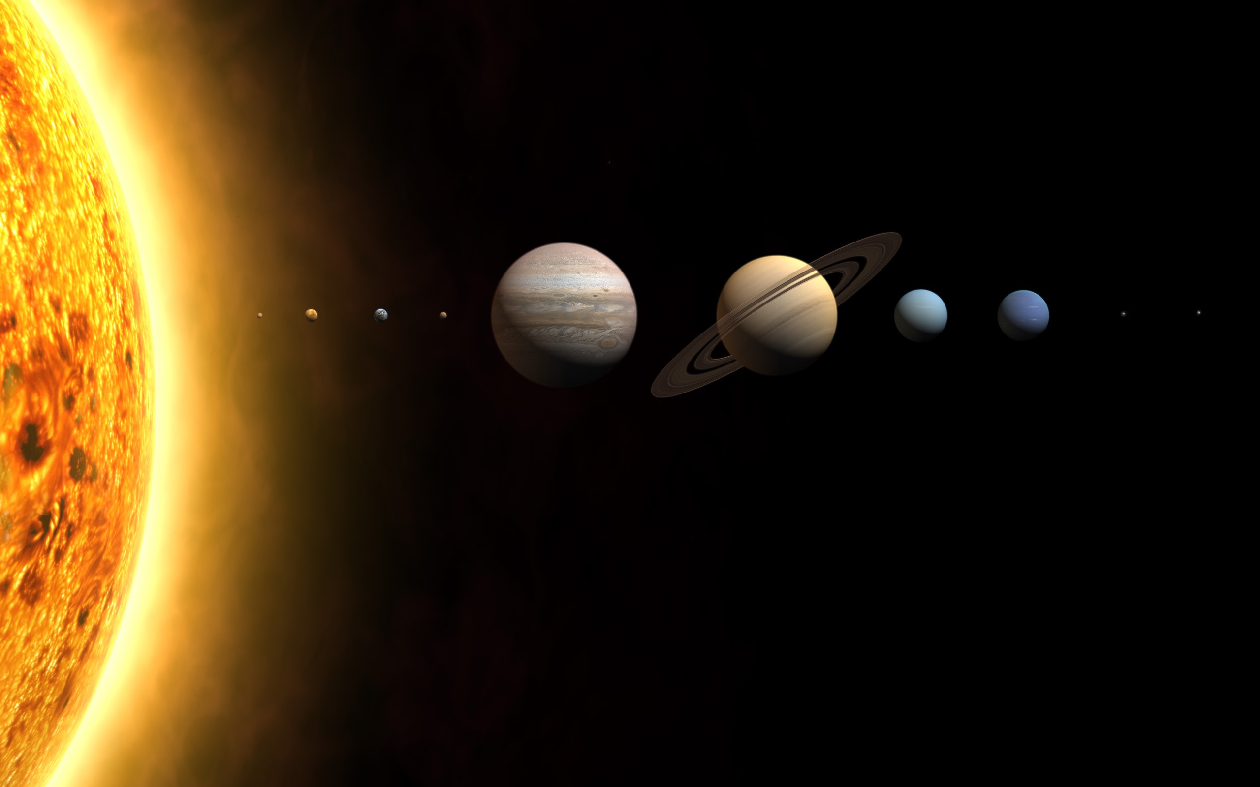 Milky Way, Saturn, Neptune, Earth, Pluto, Jupiter, Sun, Mercury, space, Mars, planet, Venus, Uranus Gallery HD Wallpaper