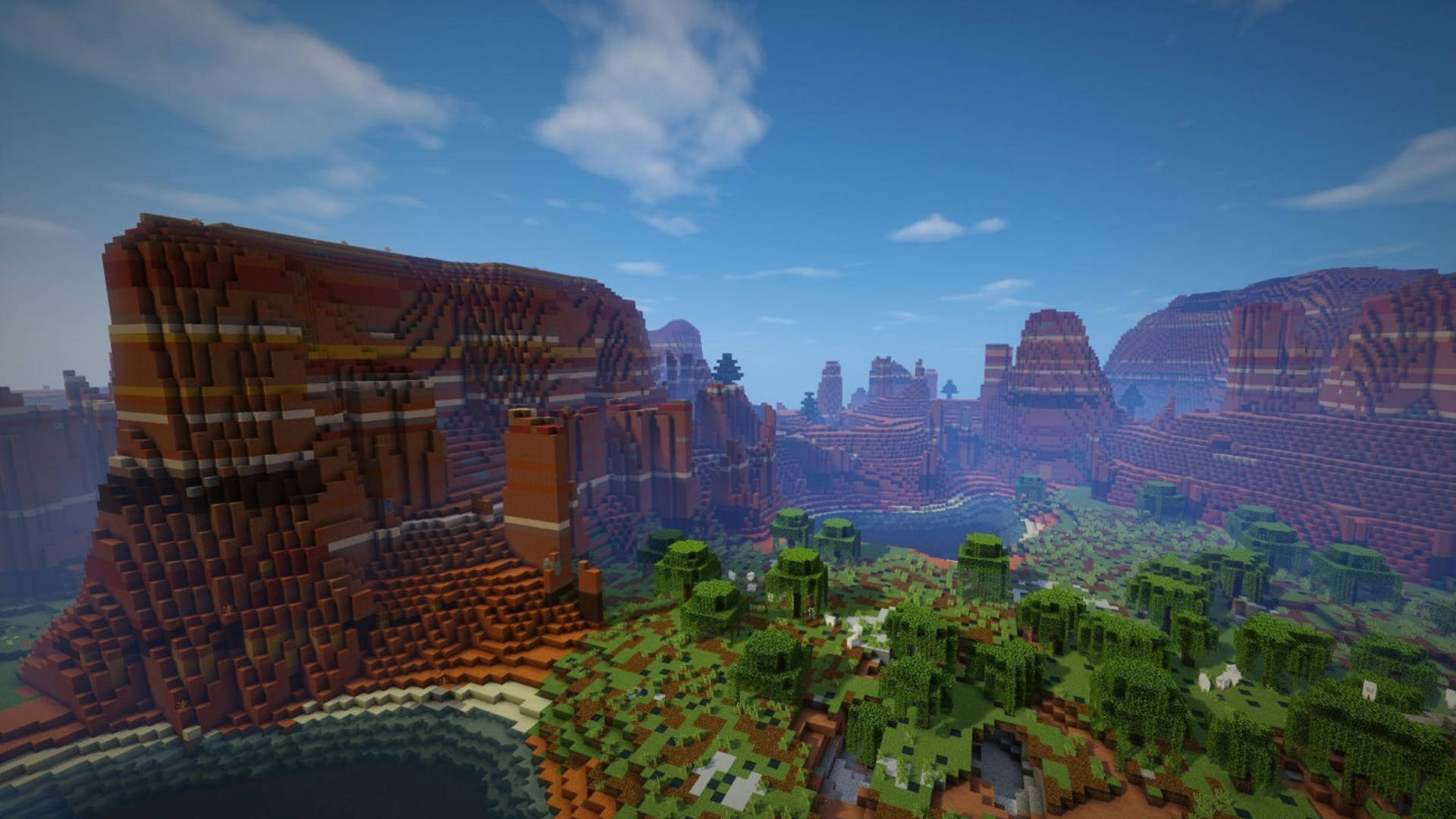 Download Massive Mesa Biome 2560x1440 Minecraft Wallpaper