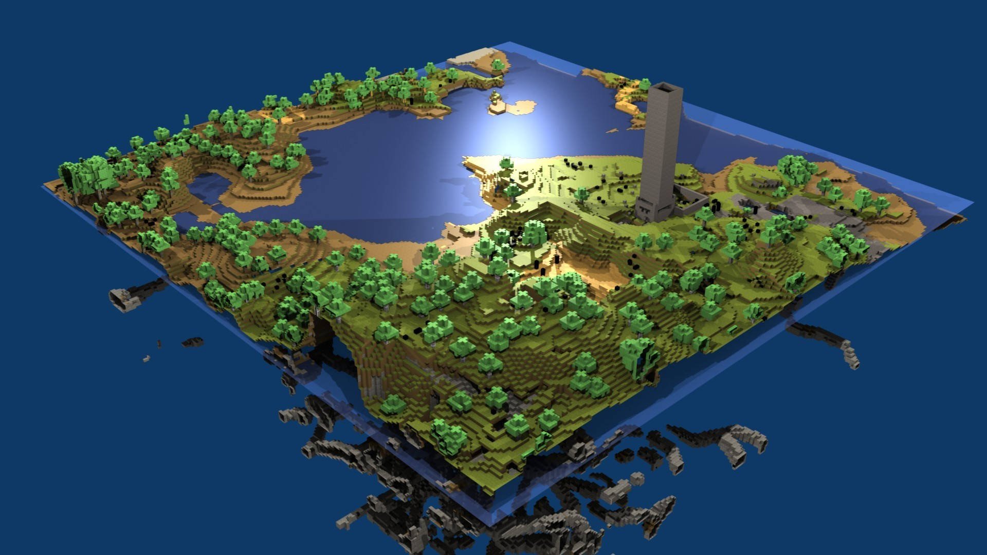 Download Oak Biome Map Minecraft HD Wallpaper