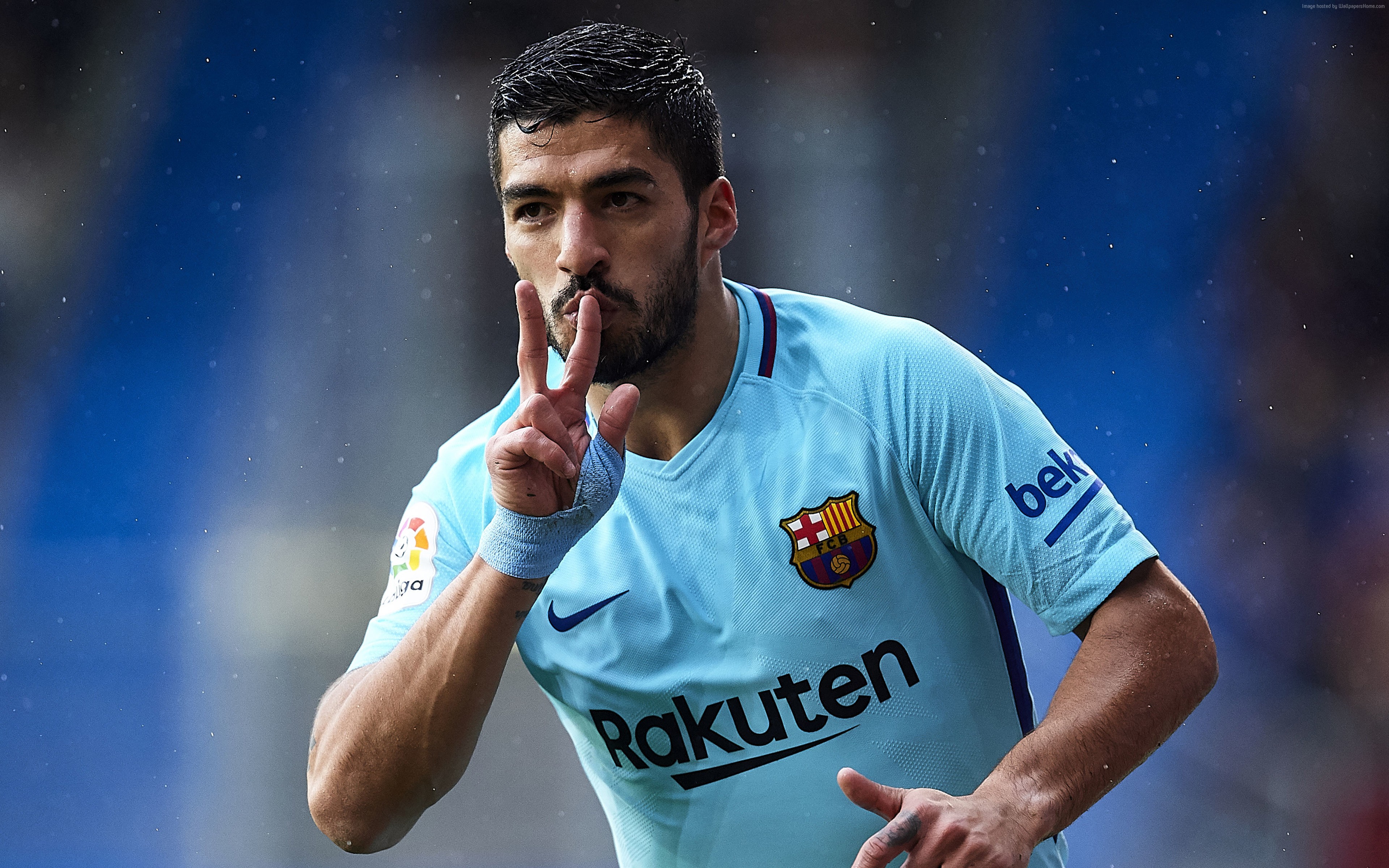FCB, Luis Suárez, 4K, Barcelona, soccer Gallery HD Wallpaper