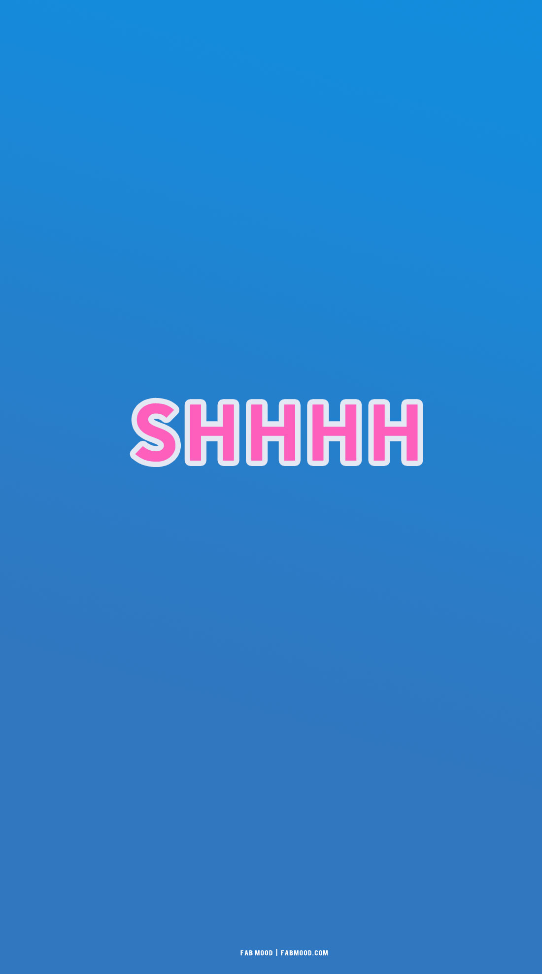 Azure Blue Wallpaper For Phone, SHHHH