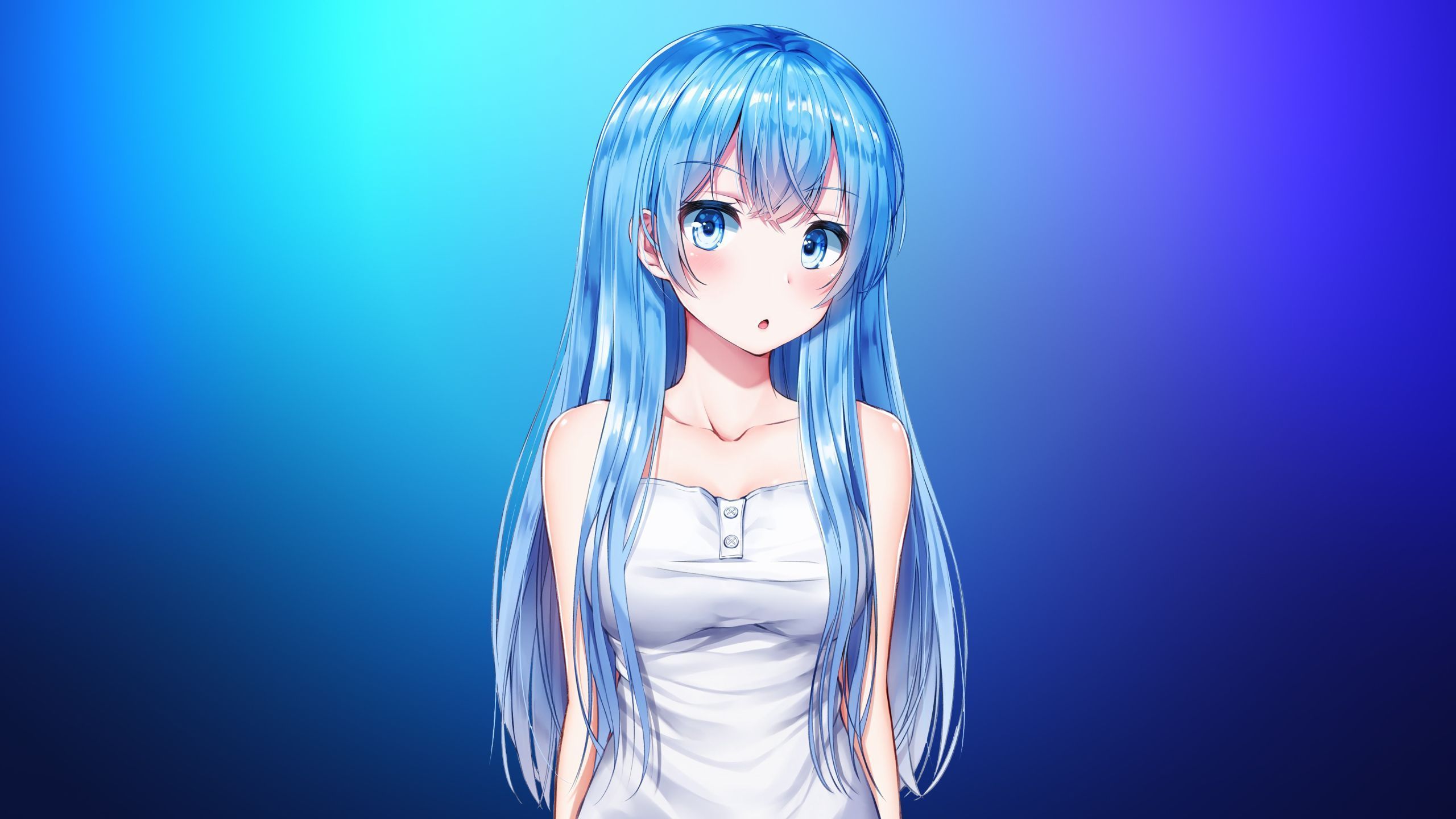 Cyan Anime Wallpaper
