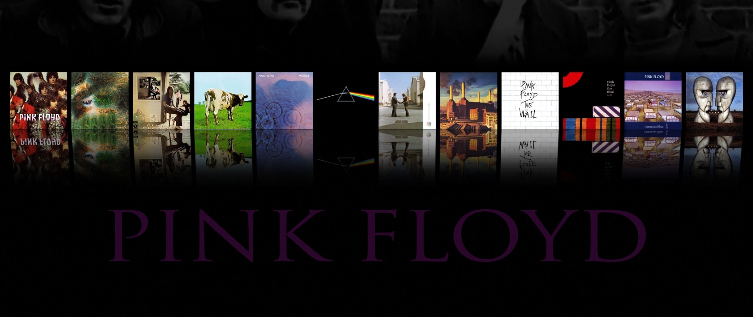 Preview wallpaper pink floyd, band, members, albums, name 2560×1080