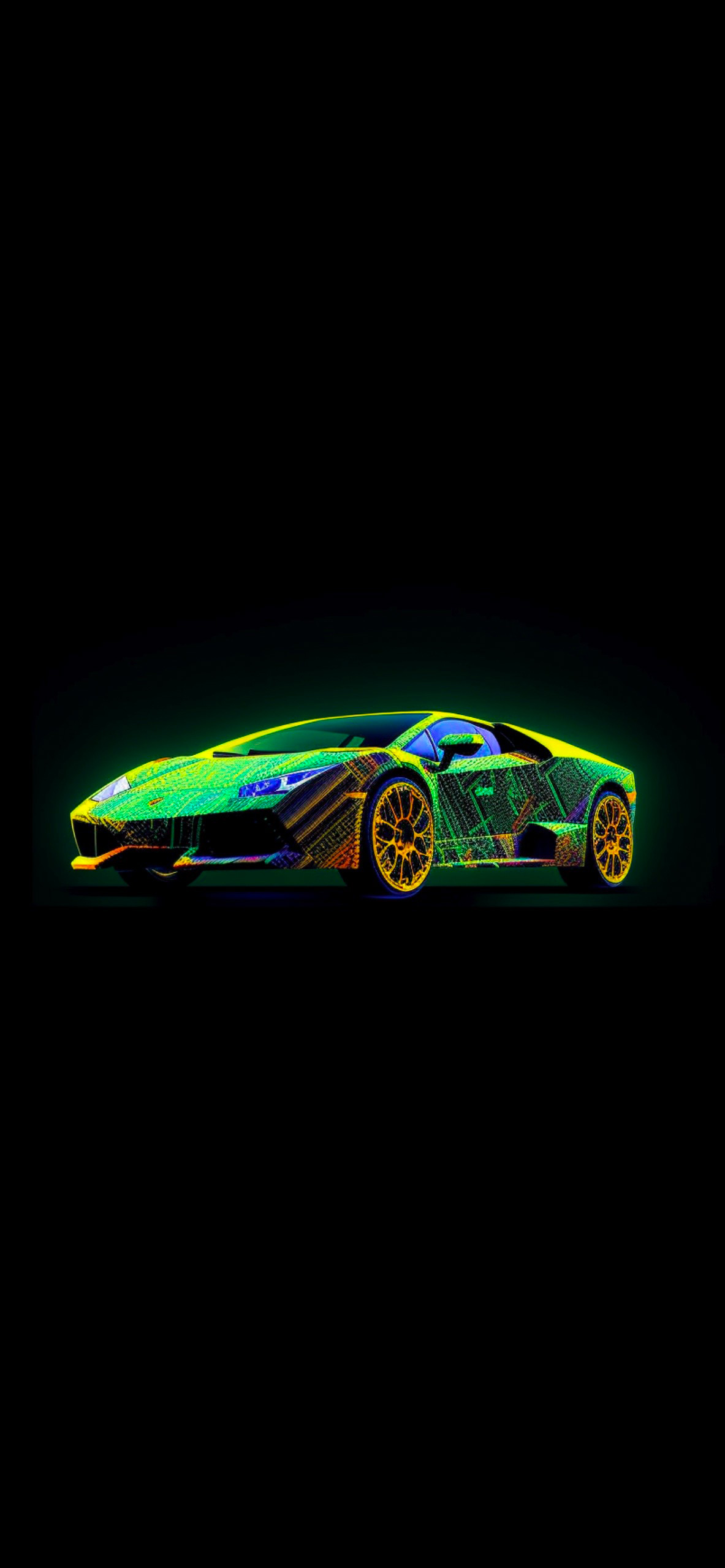 Colorful Lamborghini Black Wallpaper