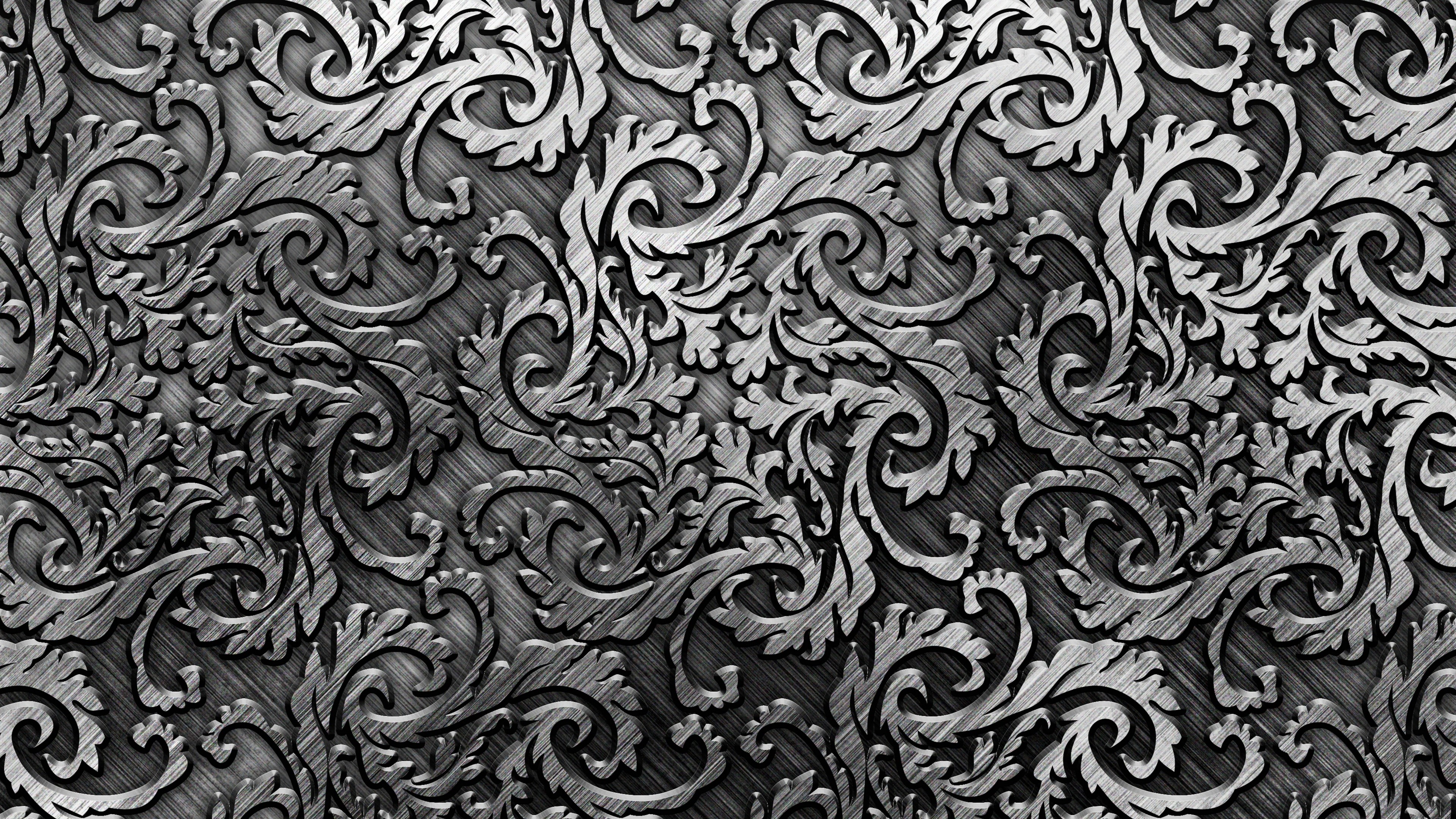 4K Pattern metal silver Gallery HD Wallpaper