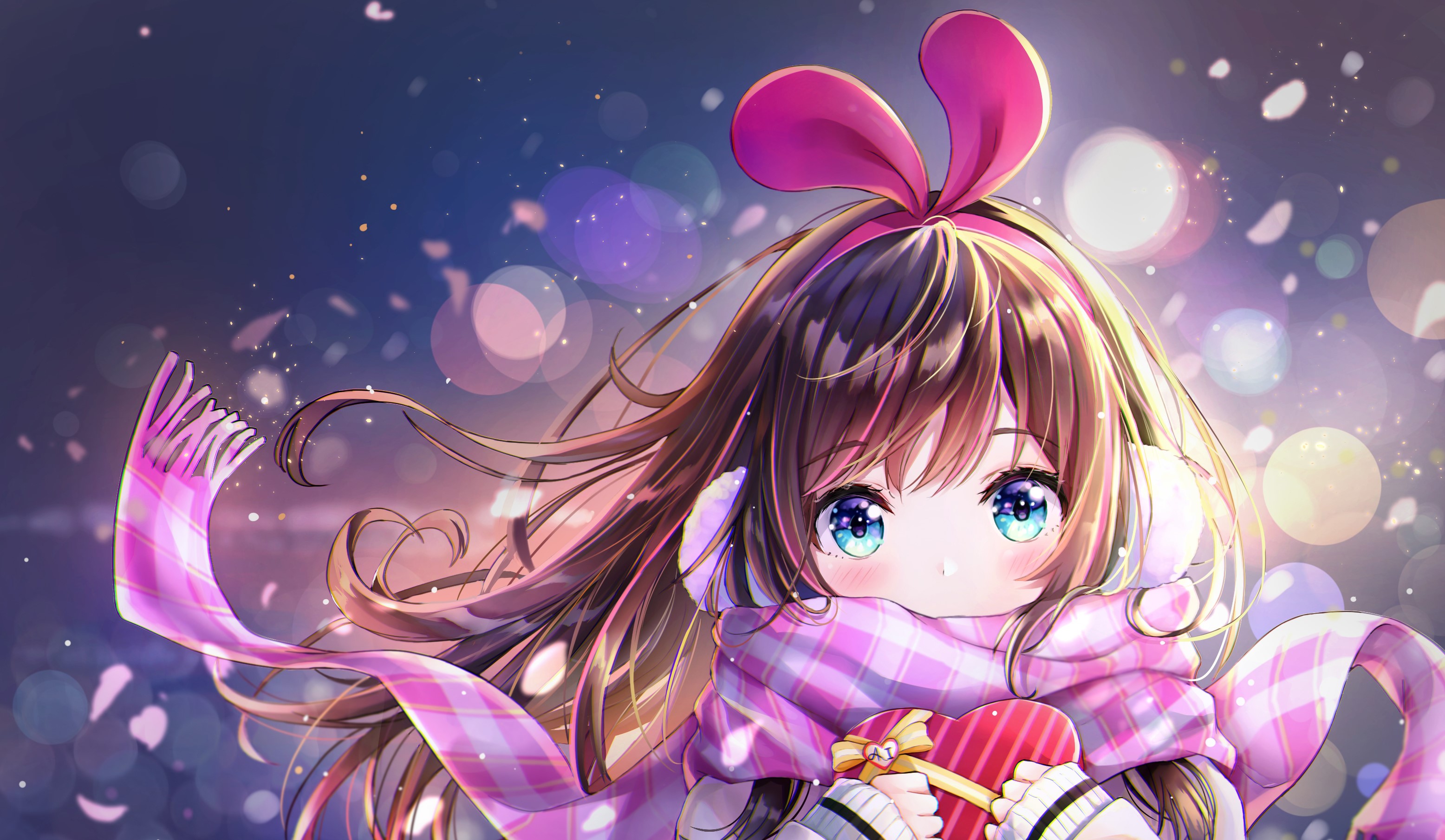 Wallpaper / anime girls, Kizuna Ai, digital art, Virtual Youtuber, long hair, anime free download