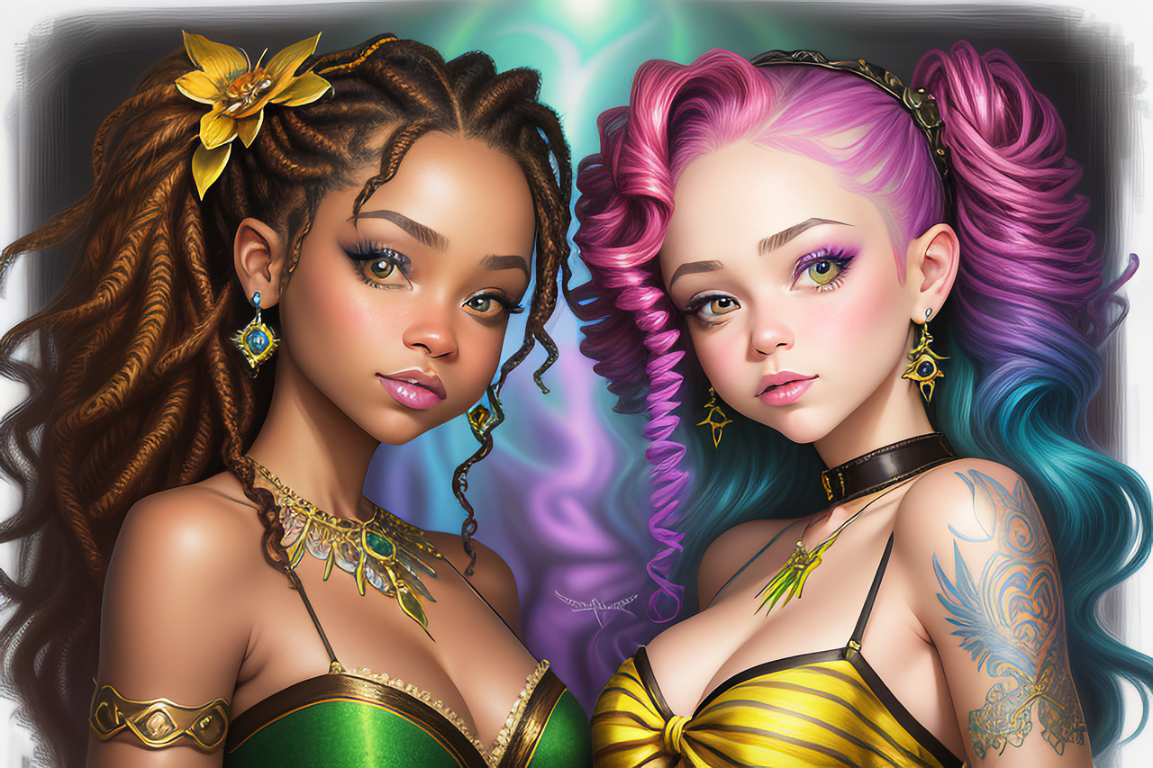 Download Girls Best Friends Royalty Free Stock Illustration Image