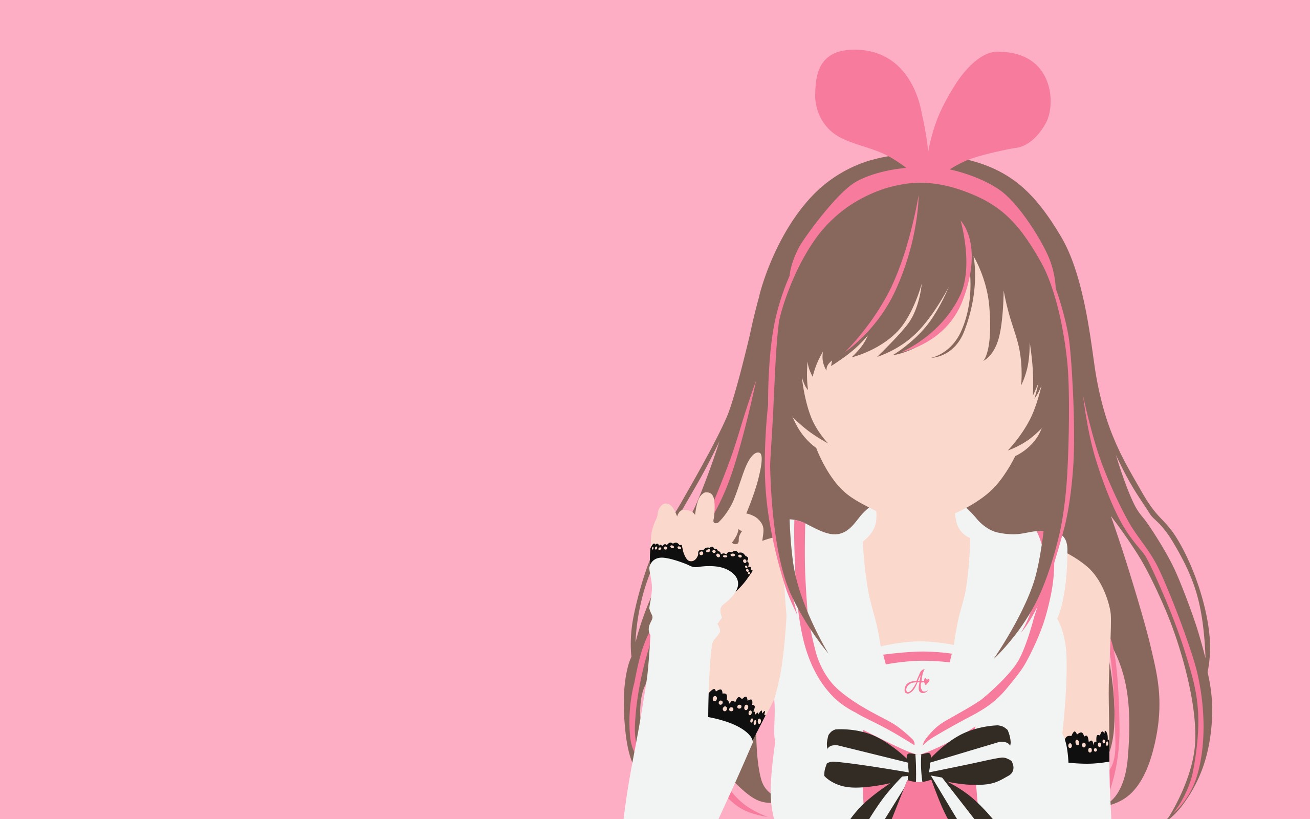 kizuna ai anime girls minimalism flatdesign simple background Gallery HD Wallpaper