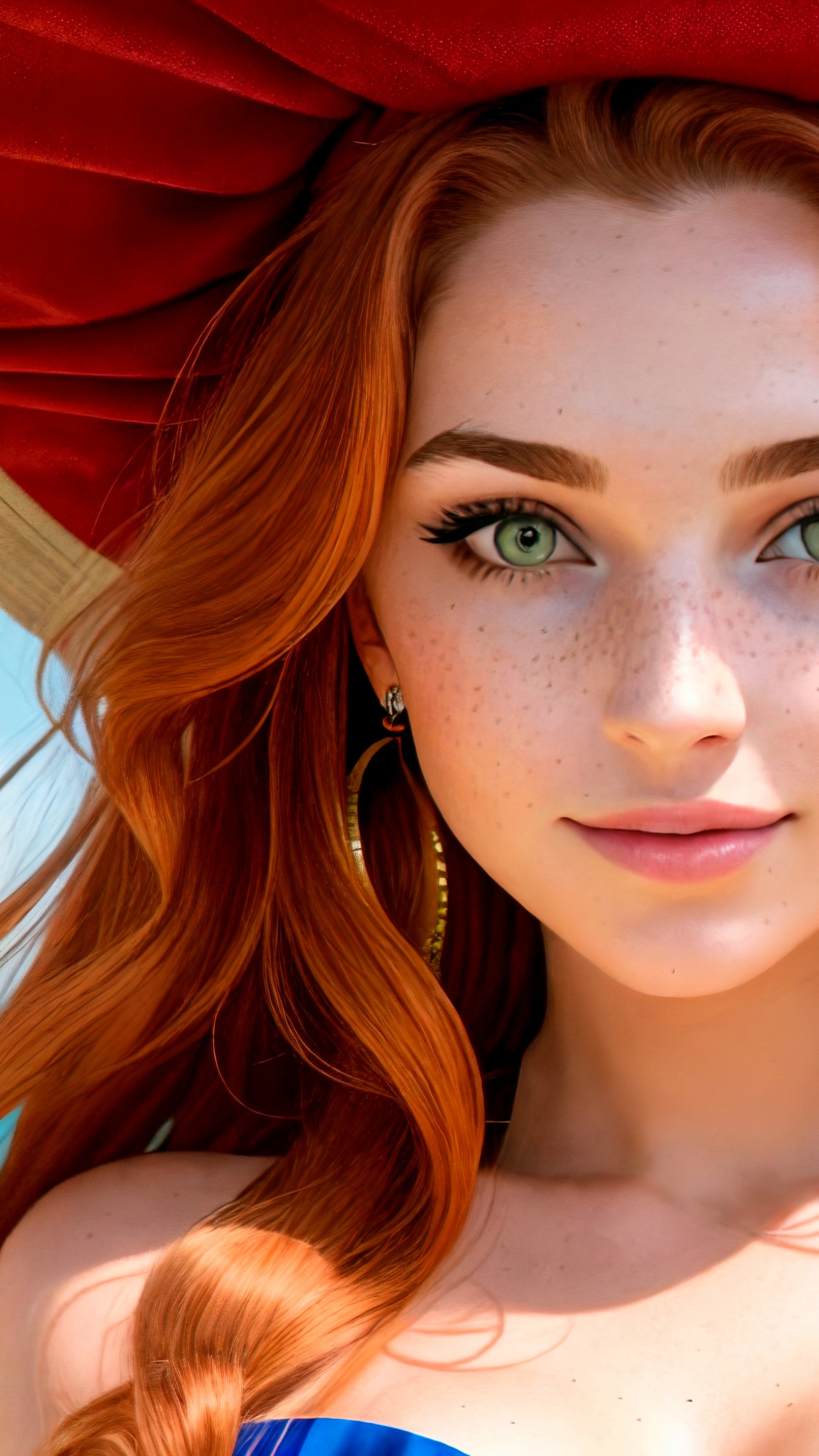 Fantasy girl Wallpaper 4K, AI art, Beautiful girl, Beach