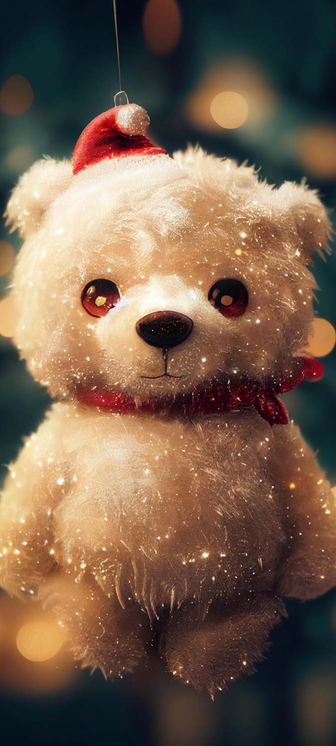 Christmas Teddy Bear IPhone Wallpaper HD Wallpaper, iPhone Wallpaper