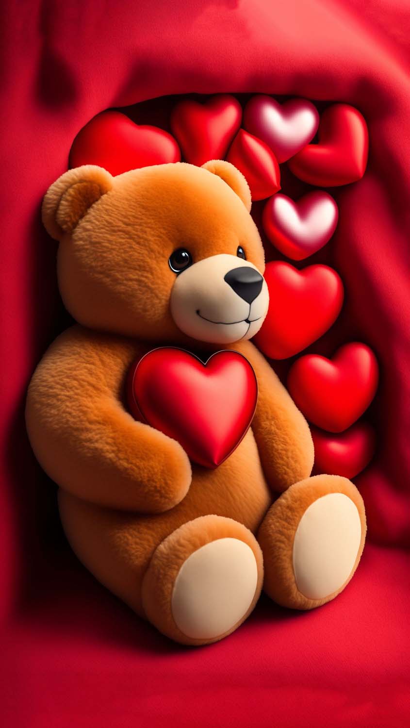 Teddy Heart IPhone Wallpaper HD Wallpaper, iPhone Wallpaper
