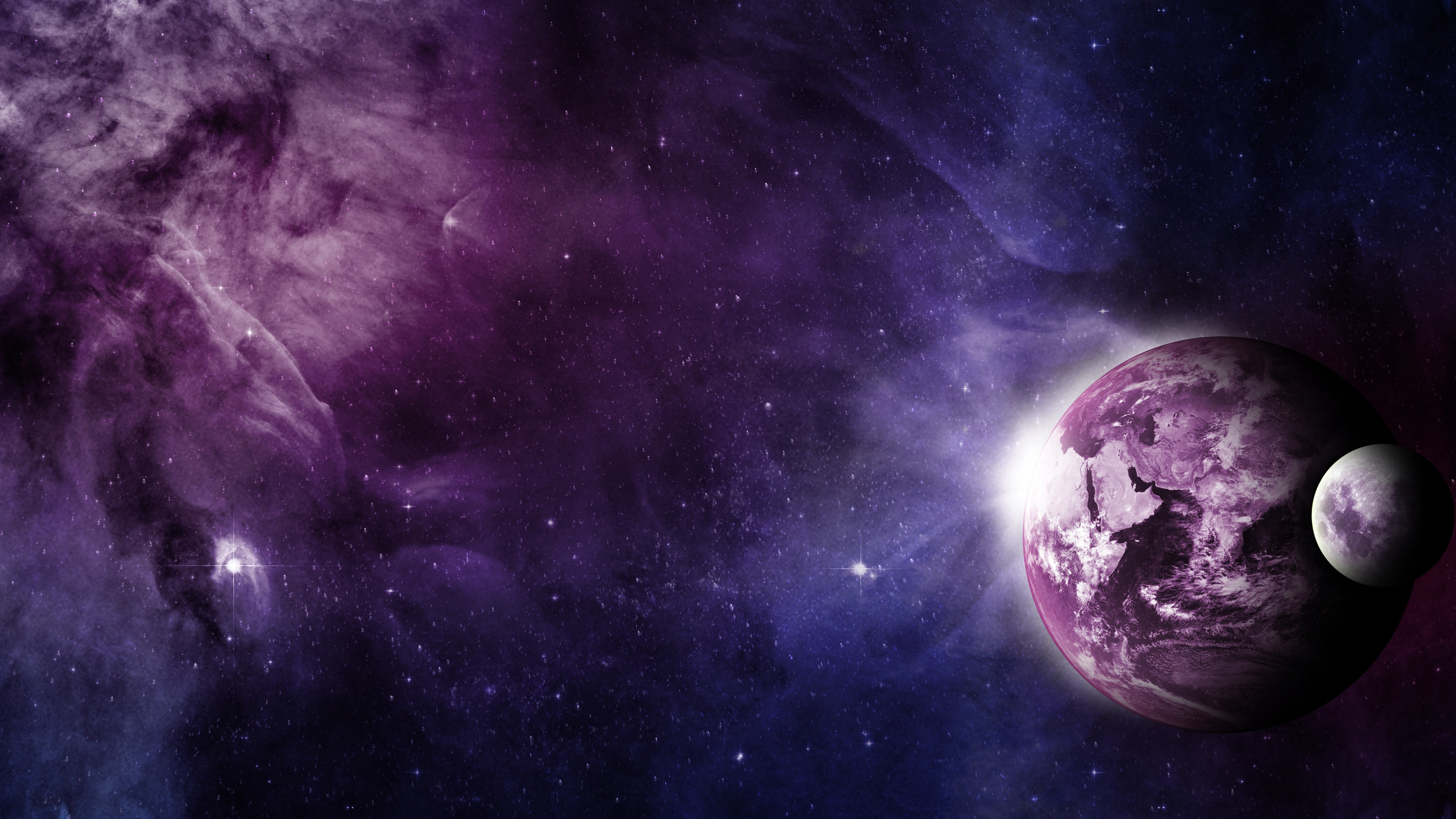 Purple Planet 4K Wallpaper x 2160 pxK