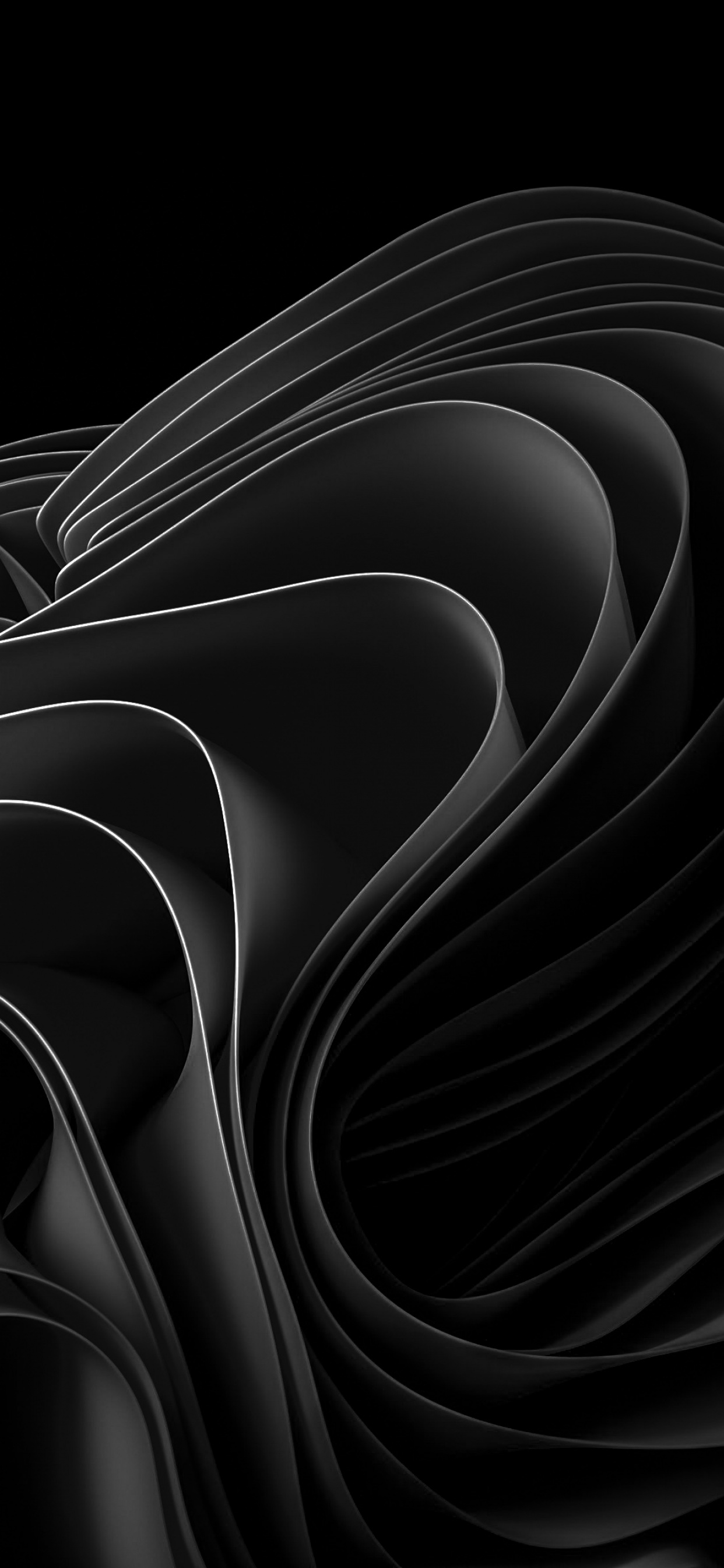 Windows 11 Wallpaper 4K, Stock, Black abstract