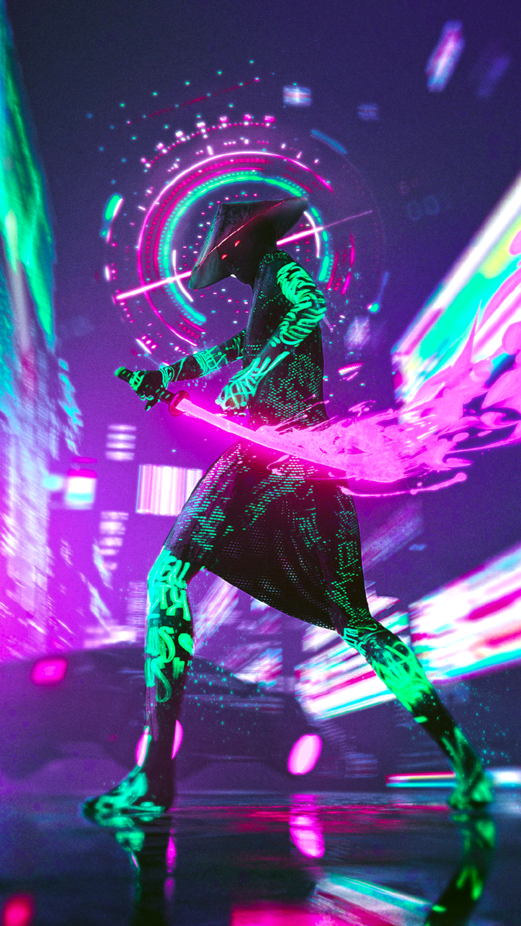 Free download Neon Samurai [2160x3840] Neon wallpaper Samurai wallpaper [2160x3840] for your Desktop, Mobile & Tablet. Explore Neon Samuari Wallpaper. Neon Wallpaper, Wallpaper Neon, Neon Background