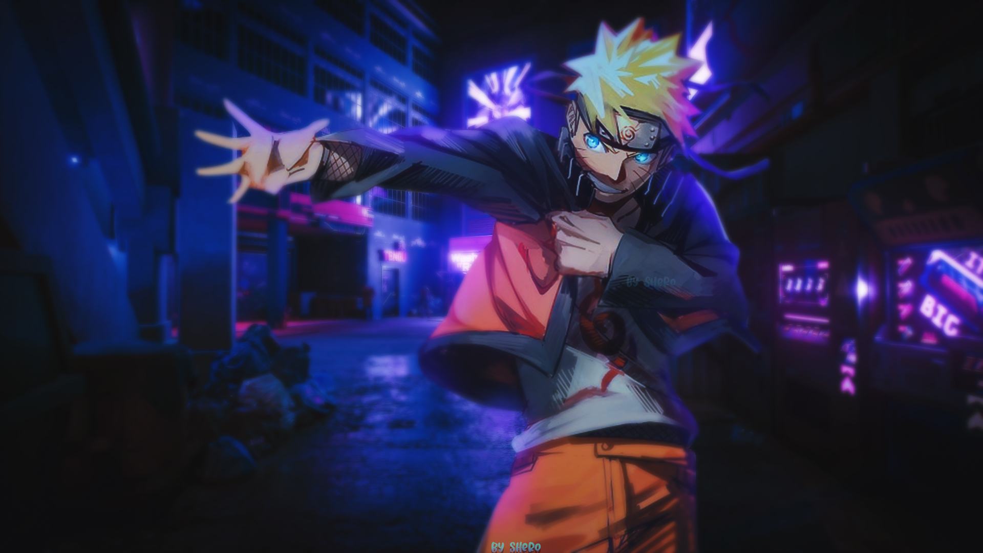 naruto anime, Naruto Shippuuden, neon