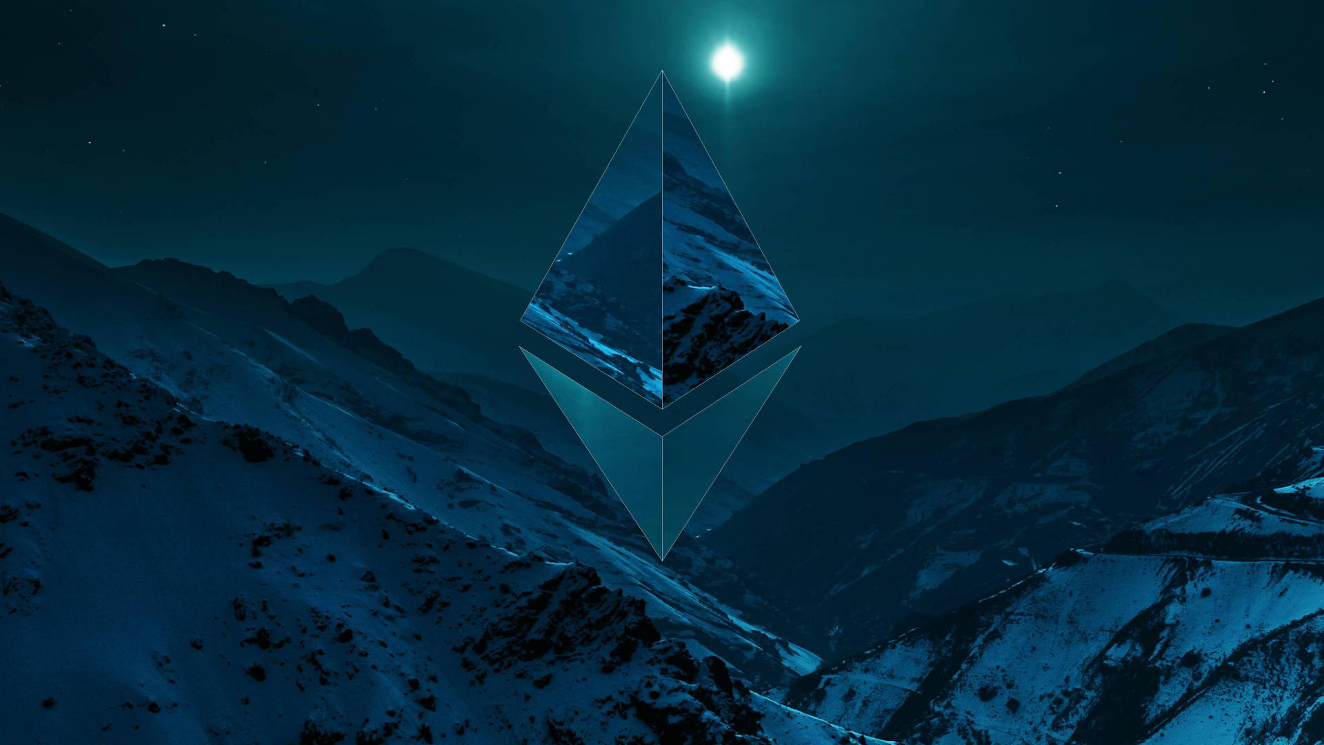 Download Ethereum Snowy Night Wallpaper