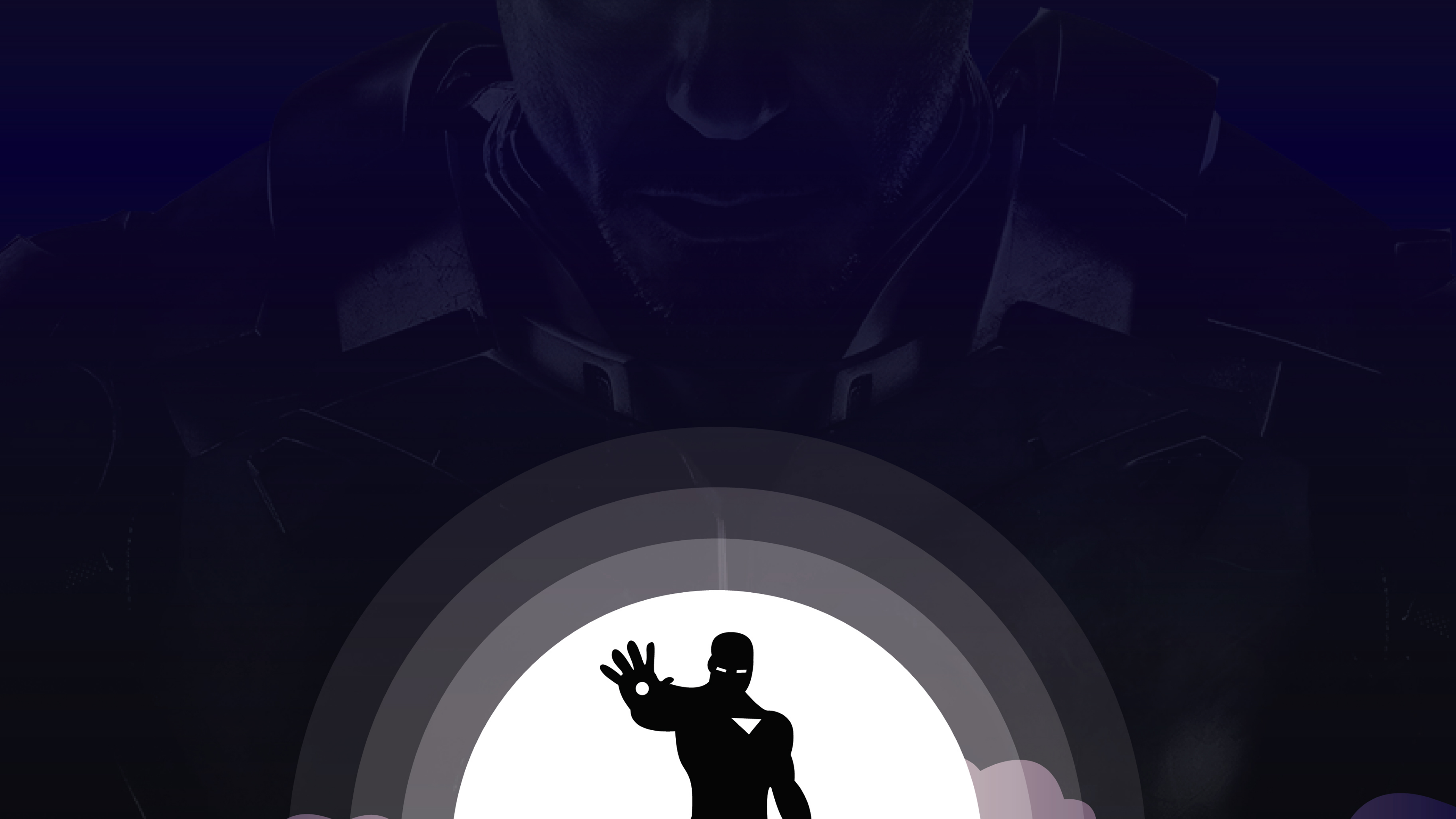 Iron Man Wallpaper 4K, Marvel Superheroes, Silhouette