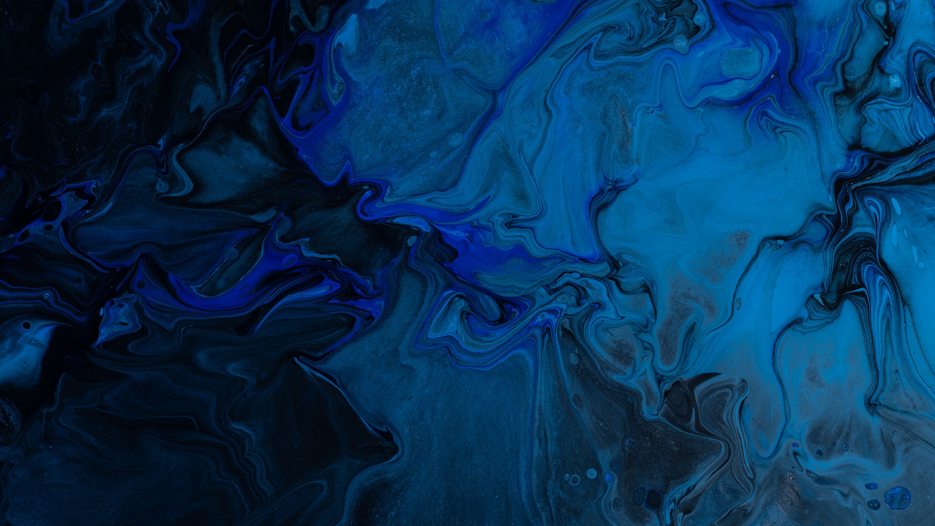 Download wallpaper 3840x2160 abstraction, stains, black, blue 4k uhd 16:9 HD background