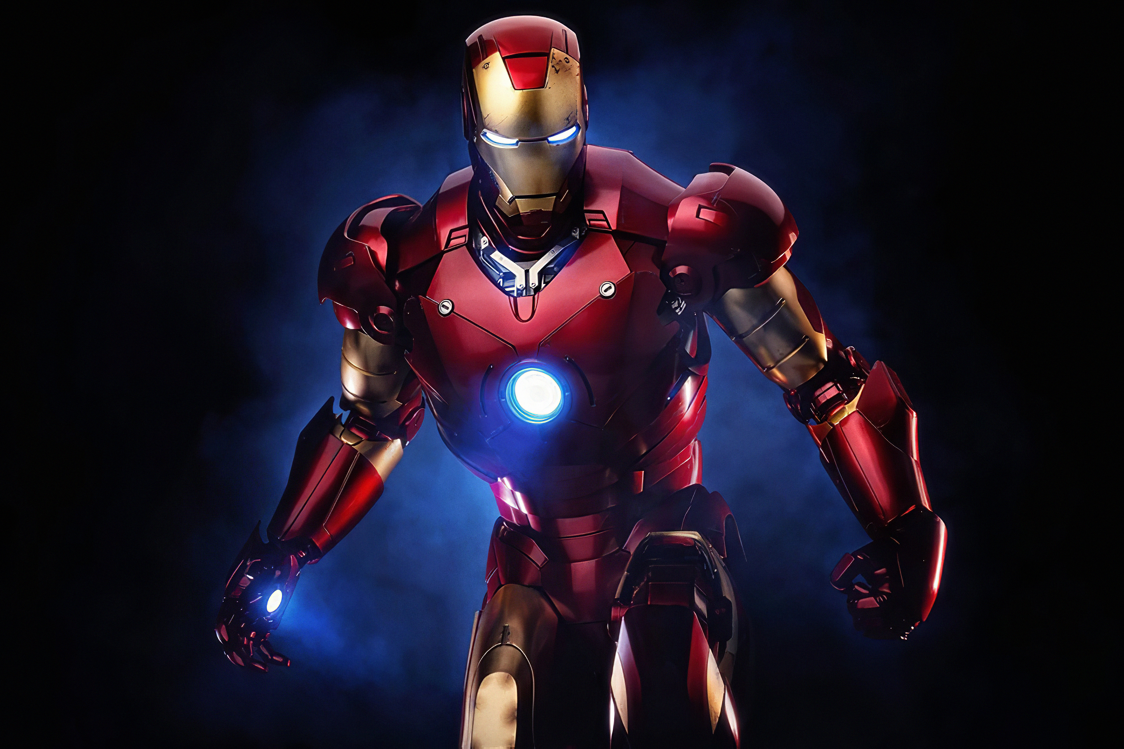 Wallpaper 4k Iron Man Darkblue theme Wallpaper