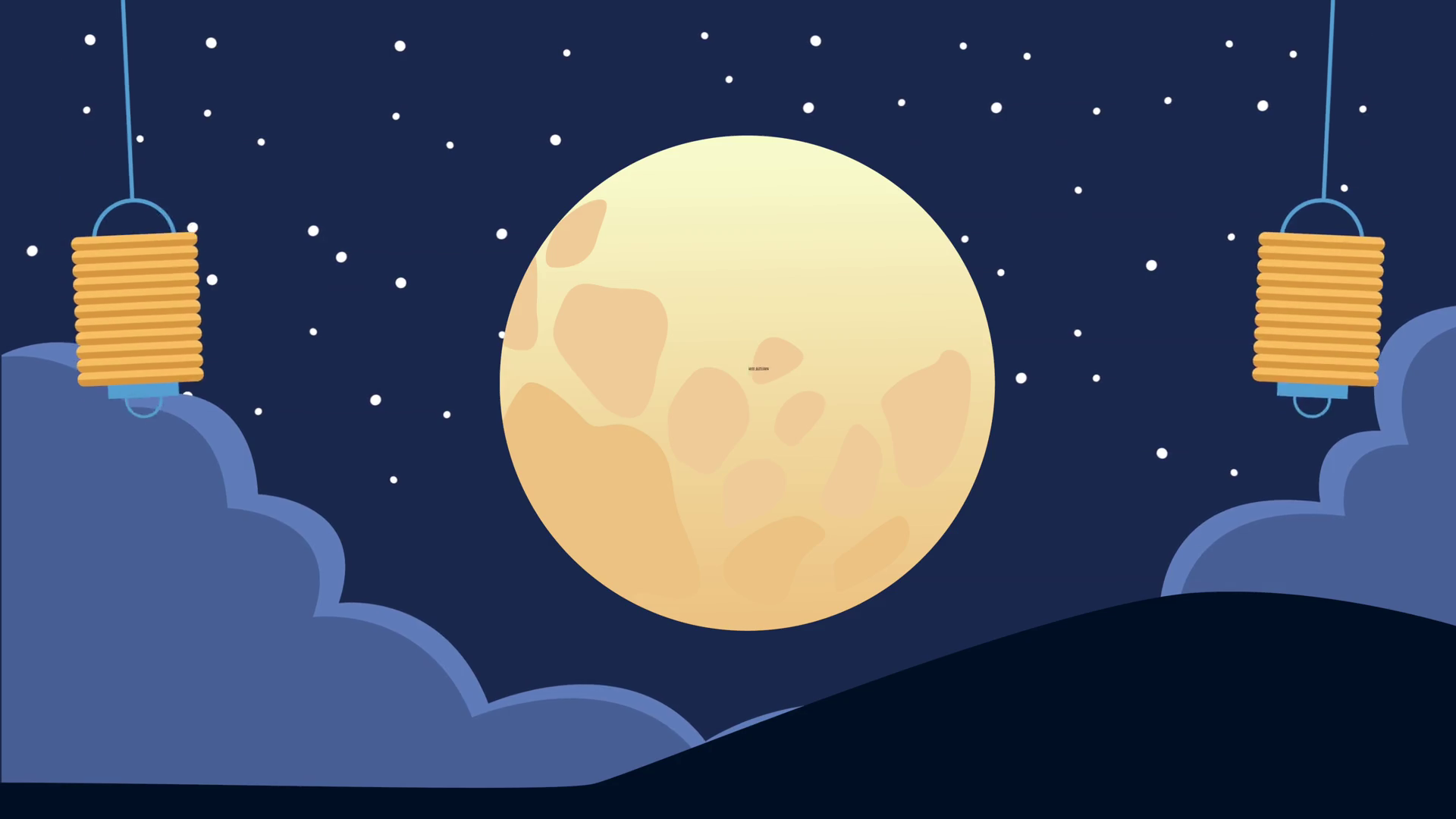 Mid Autumn Festival Lettering Animation With Stock Footage SBV 338703999
