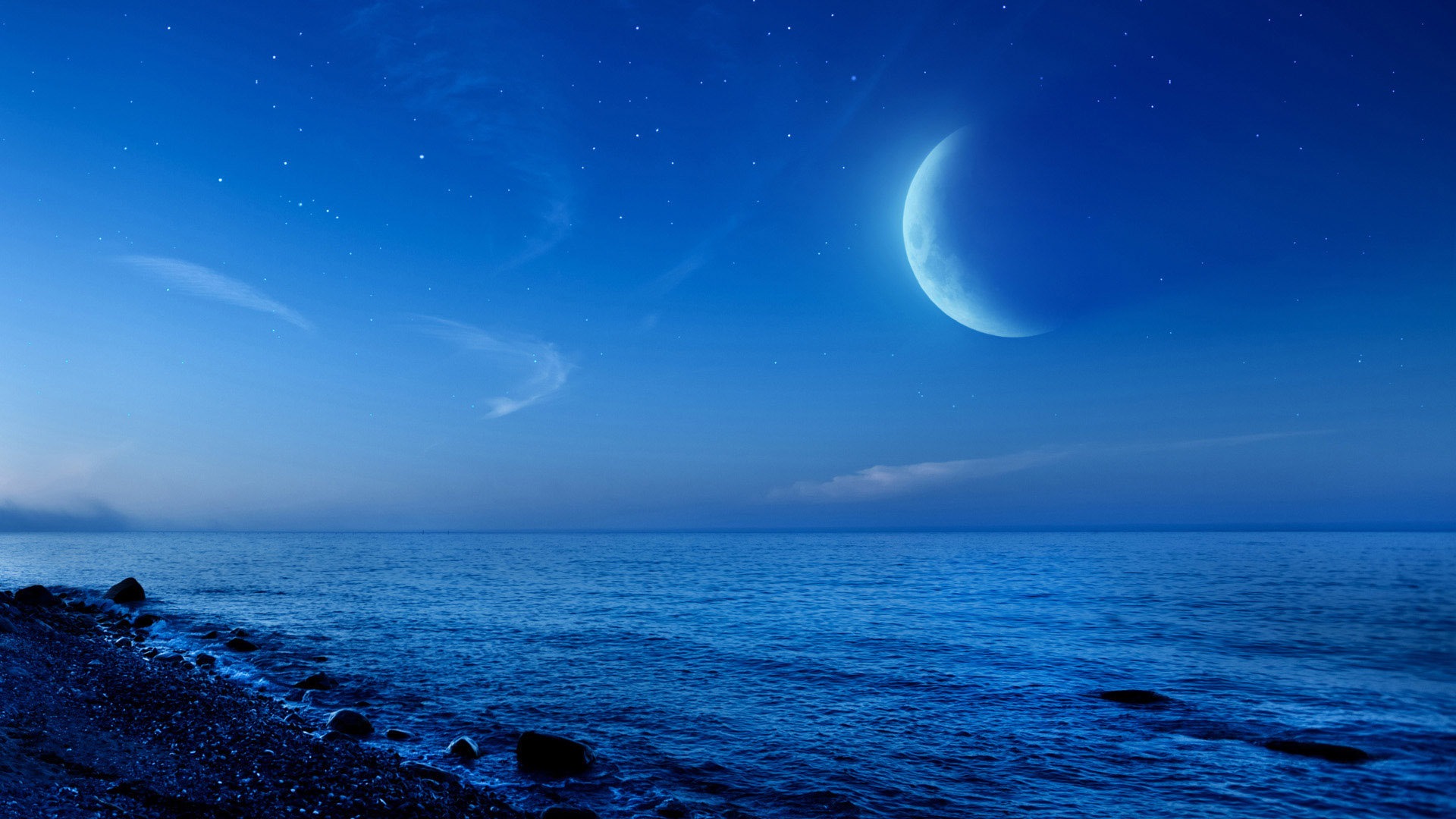 Bright Moon Mid Autumn Festival Landscape Wallpaper