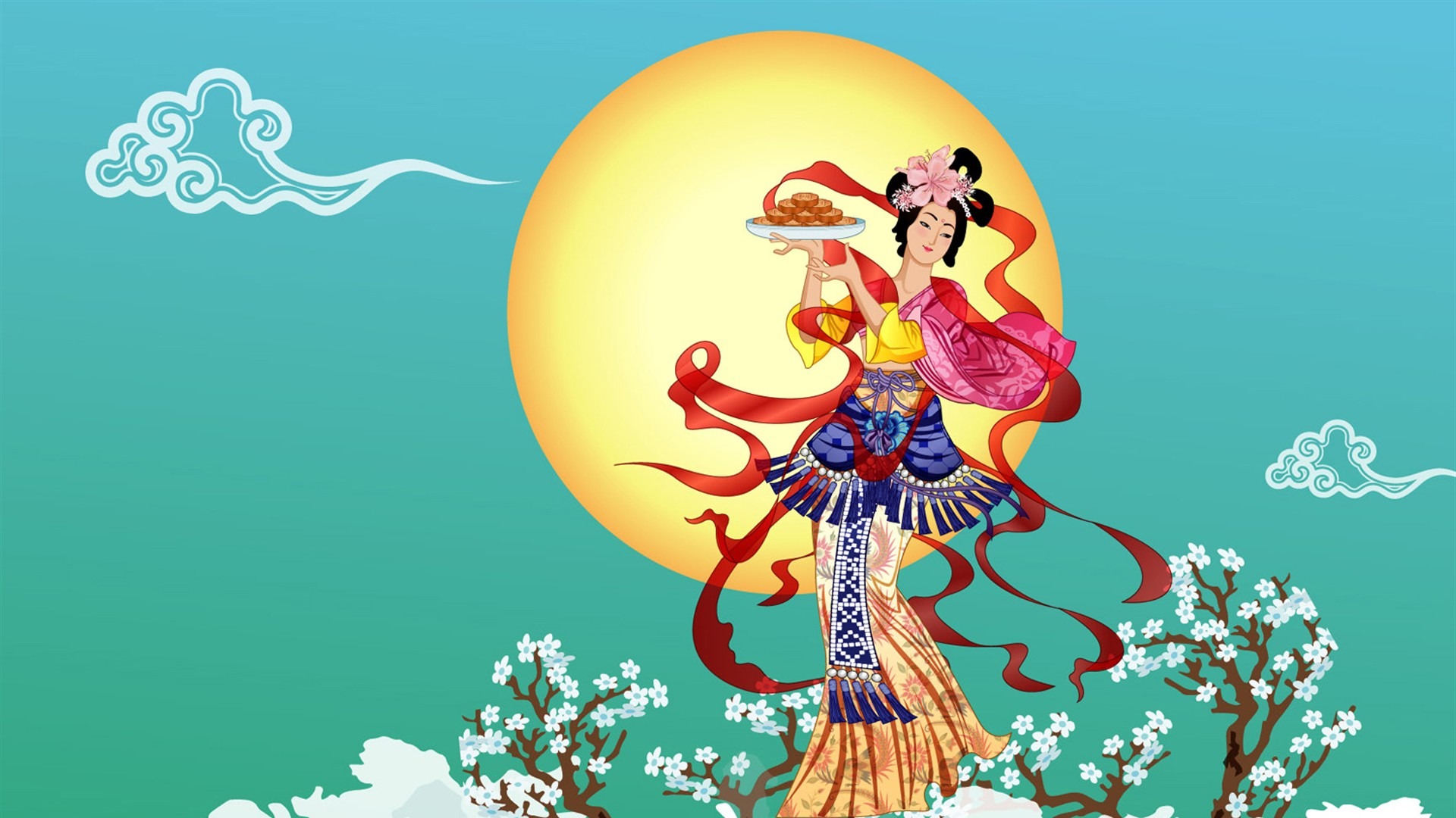 Chang E Flies To The Moon Mid Autumn Festival Special Edition Wallpaper 05