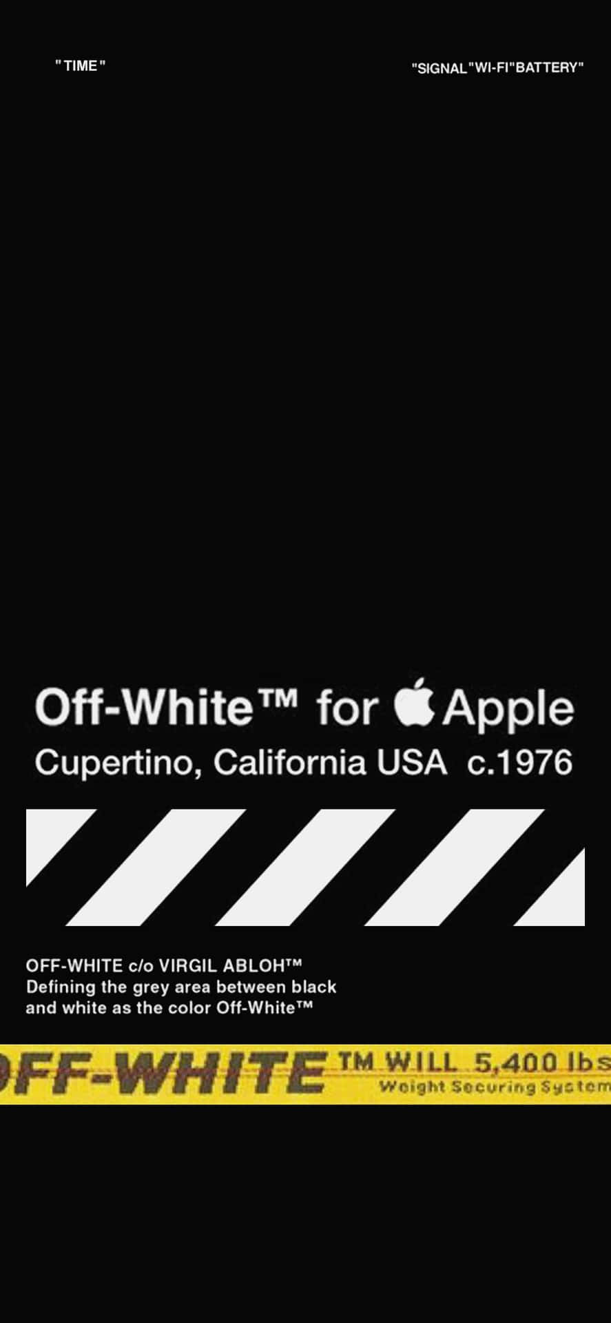 Download The all new Off White iPhone 11 with its stylish and modern design Wallpaper
