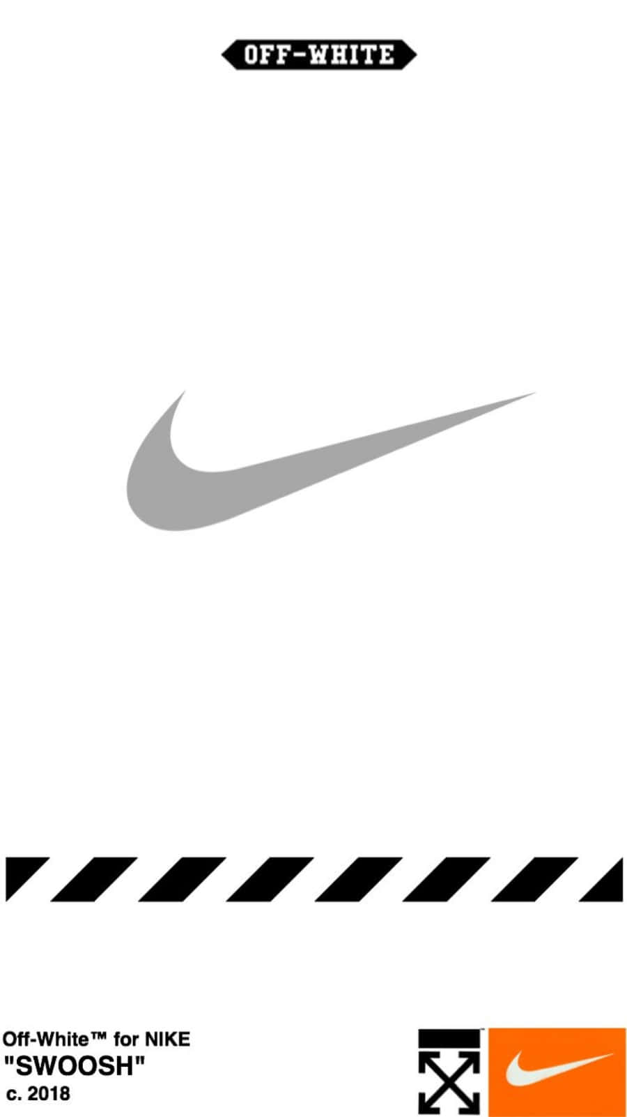 Download Nike Swoosh Off White iPhone 11 Wallpaper
