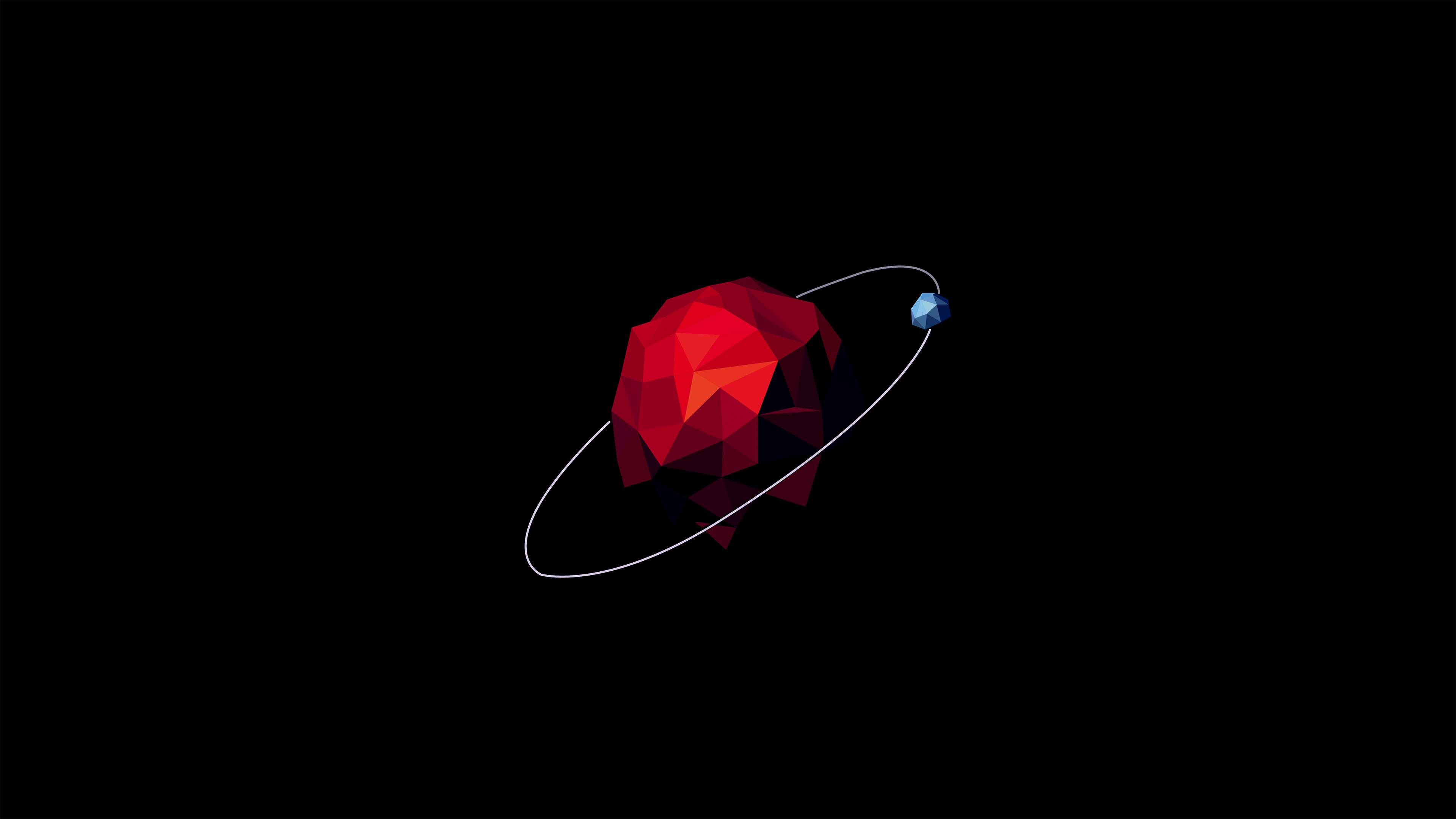 Minimalist 4K Black Wallpaper: Polygon