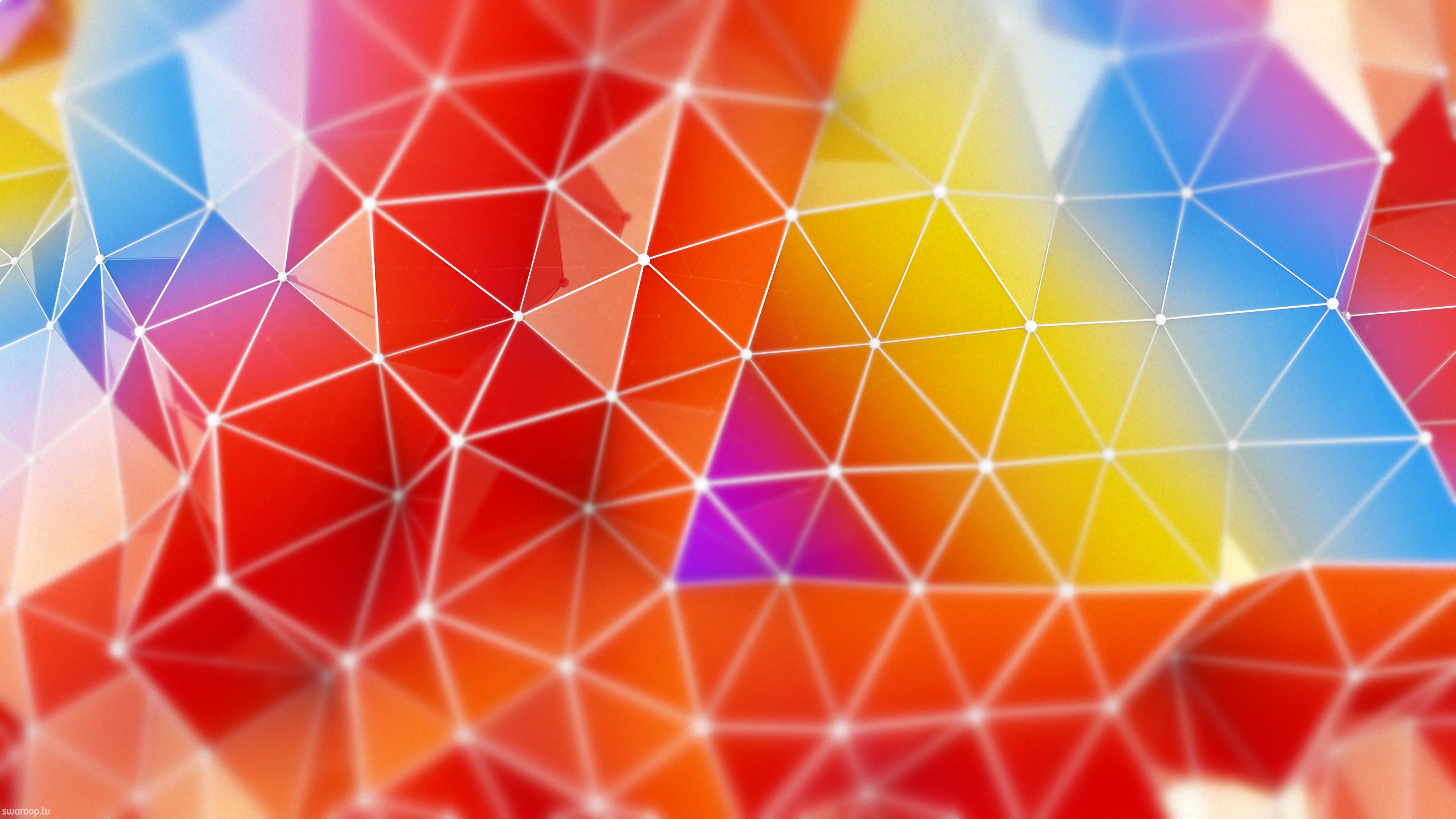 Colorful Wallpaper 4K, Triangles