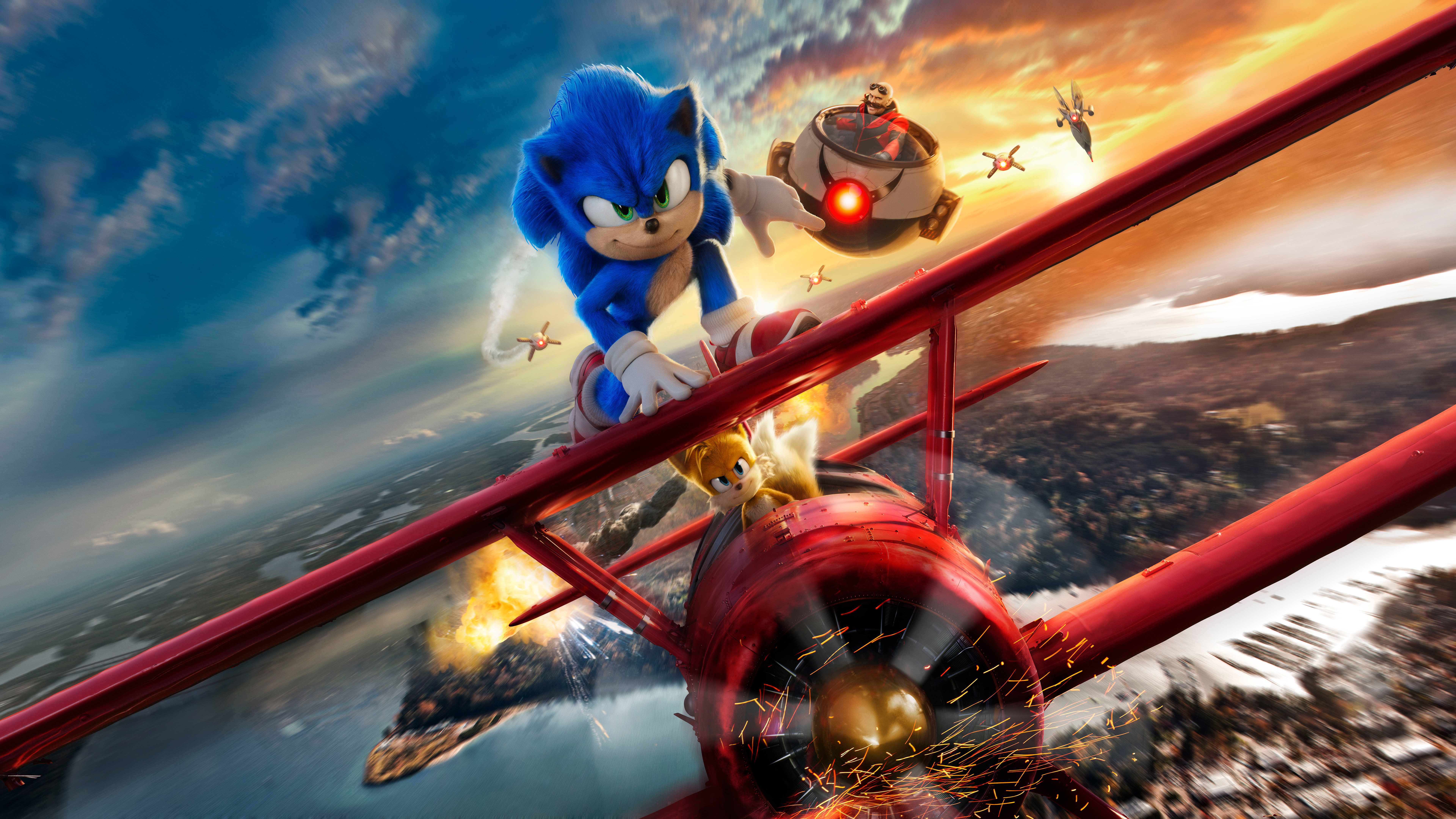 Sonic the Hedgehog 2 Wallpaper 4K, 2022 Movies, Adventure, Comedy