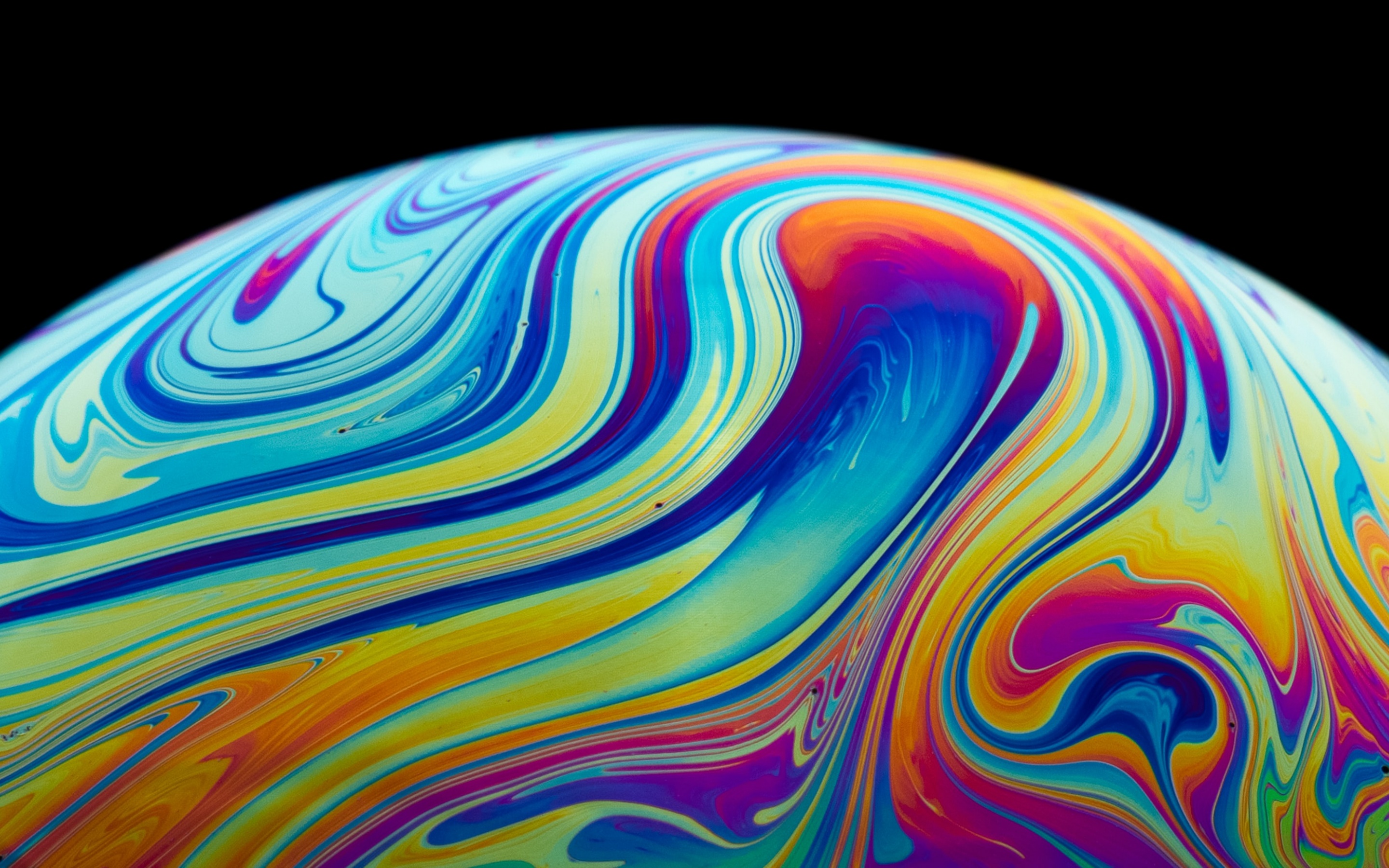 Soap Bubble Wallpaper 4K, Planet Illustration, Modern Art