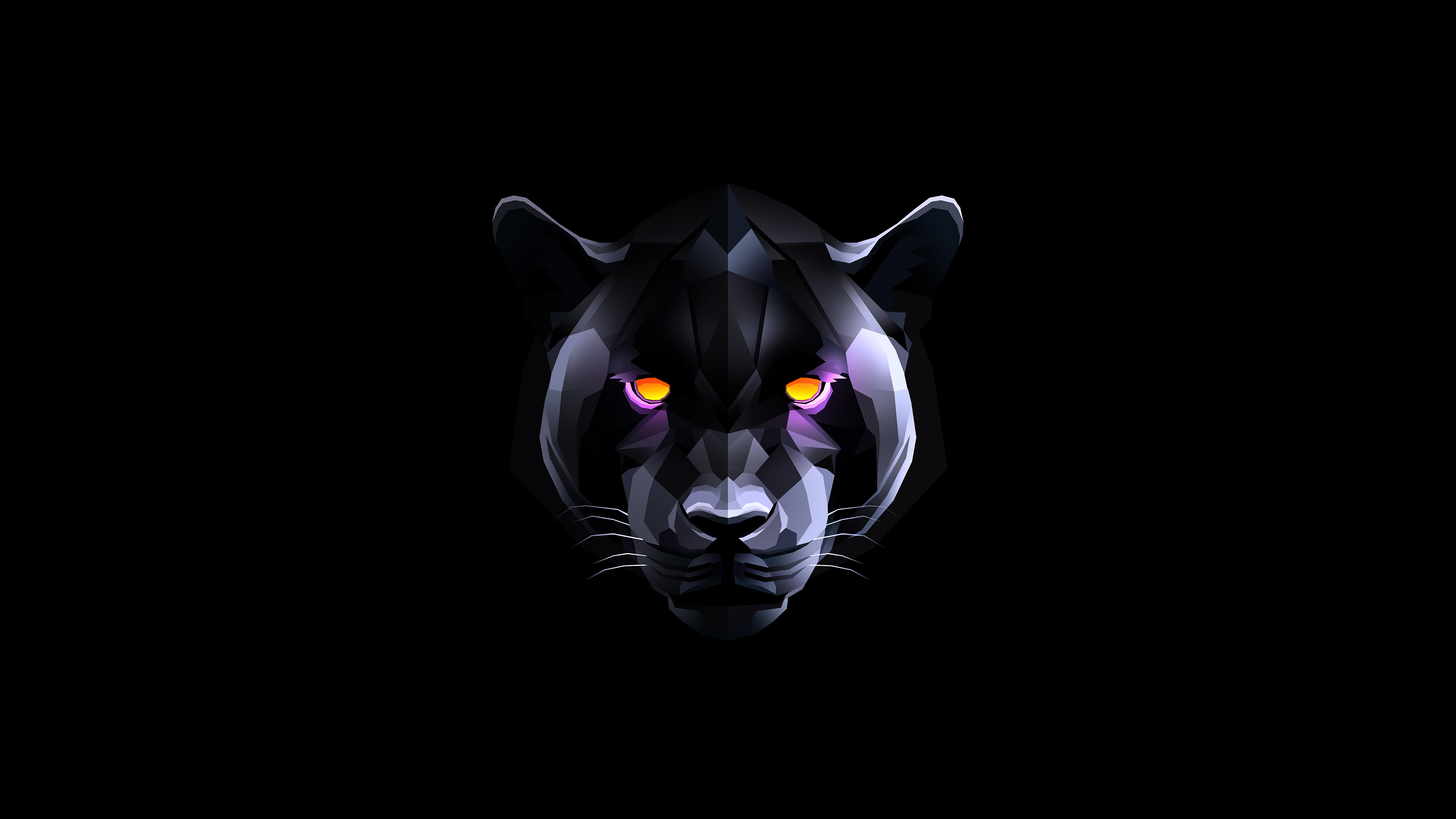 Black Panther Wallpaper 4K, Black background, AMOLED, 5K