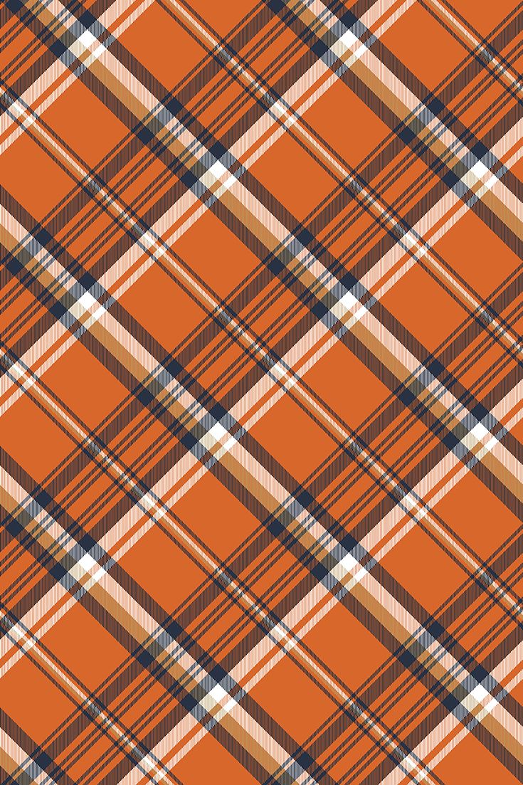 Orange check plaid seamless pattern. Vector illustration. Autumn phone wallpaper, Fall wallpaper, Cute fall wallpaper