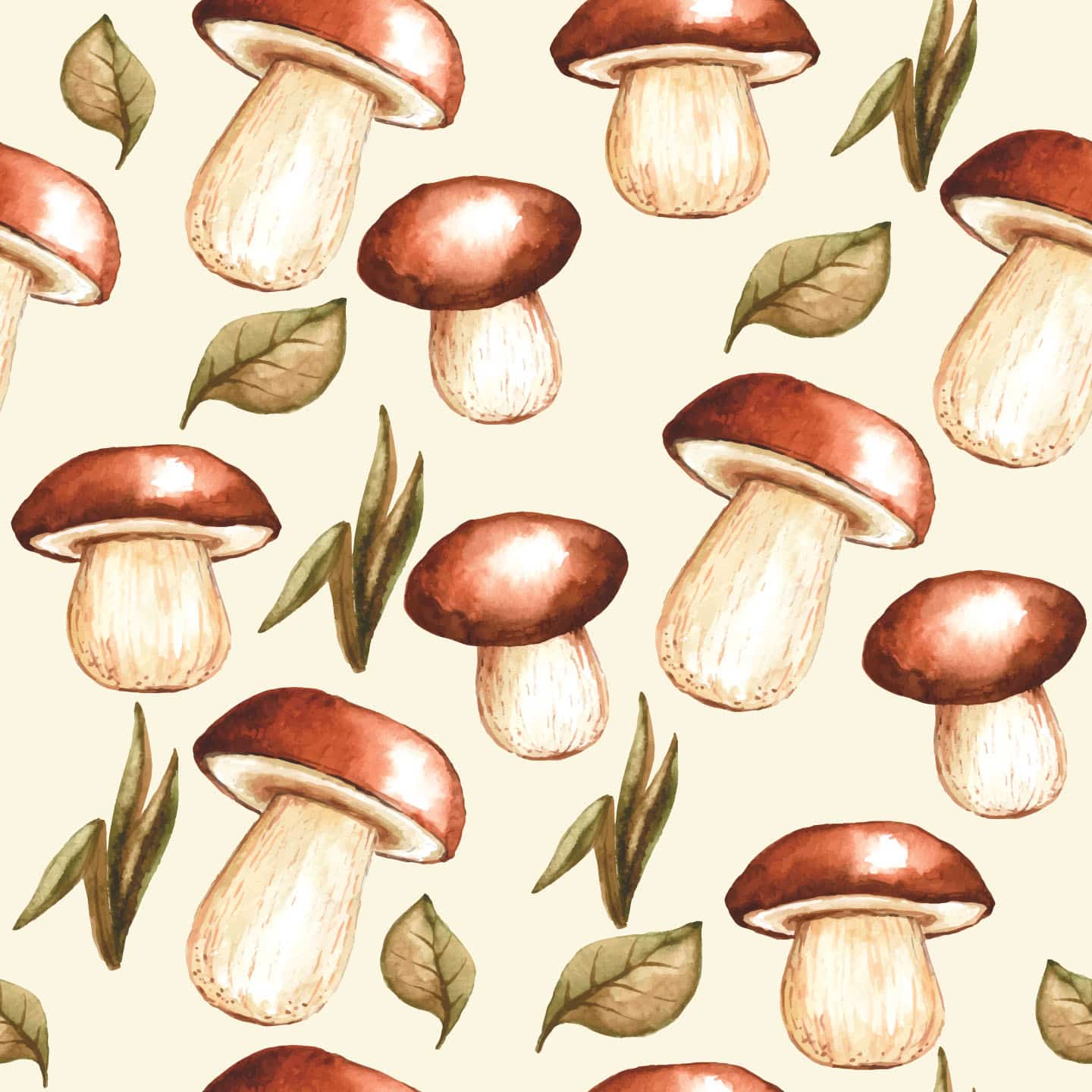 Autumn Mushroom Wallpaper And Stick Or Non Pasted. Save 25%