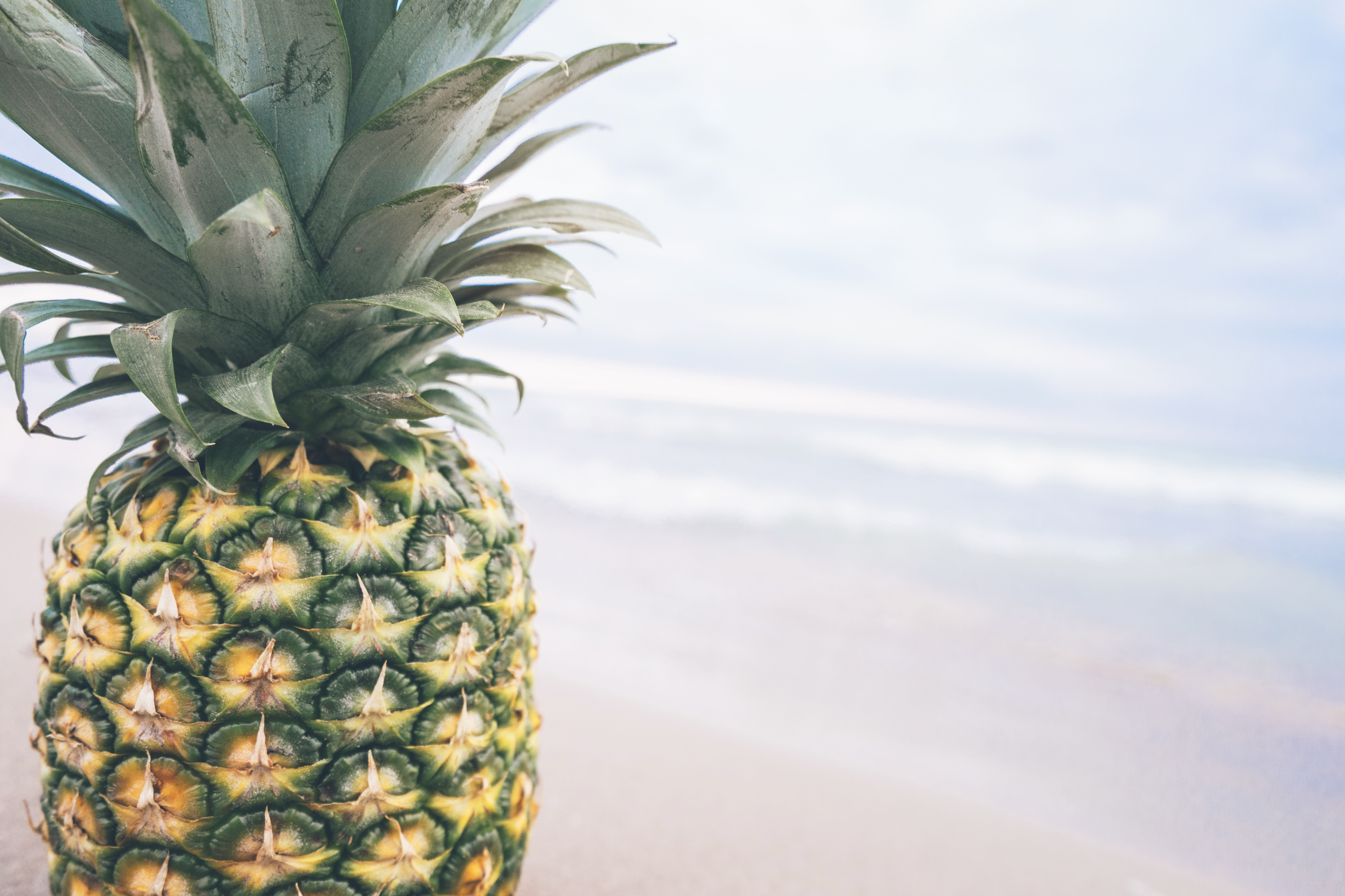 beach, beachlife, fruit, pineapple, sand, summer, summer vibes, summertime, sunset, tropical, tropical fruit 4k Gallery HD Wallpaper