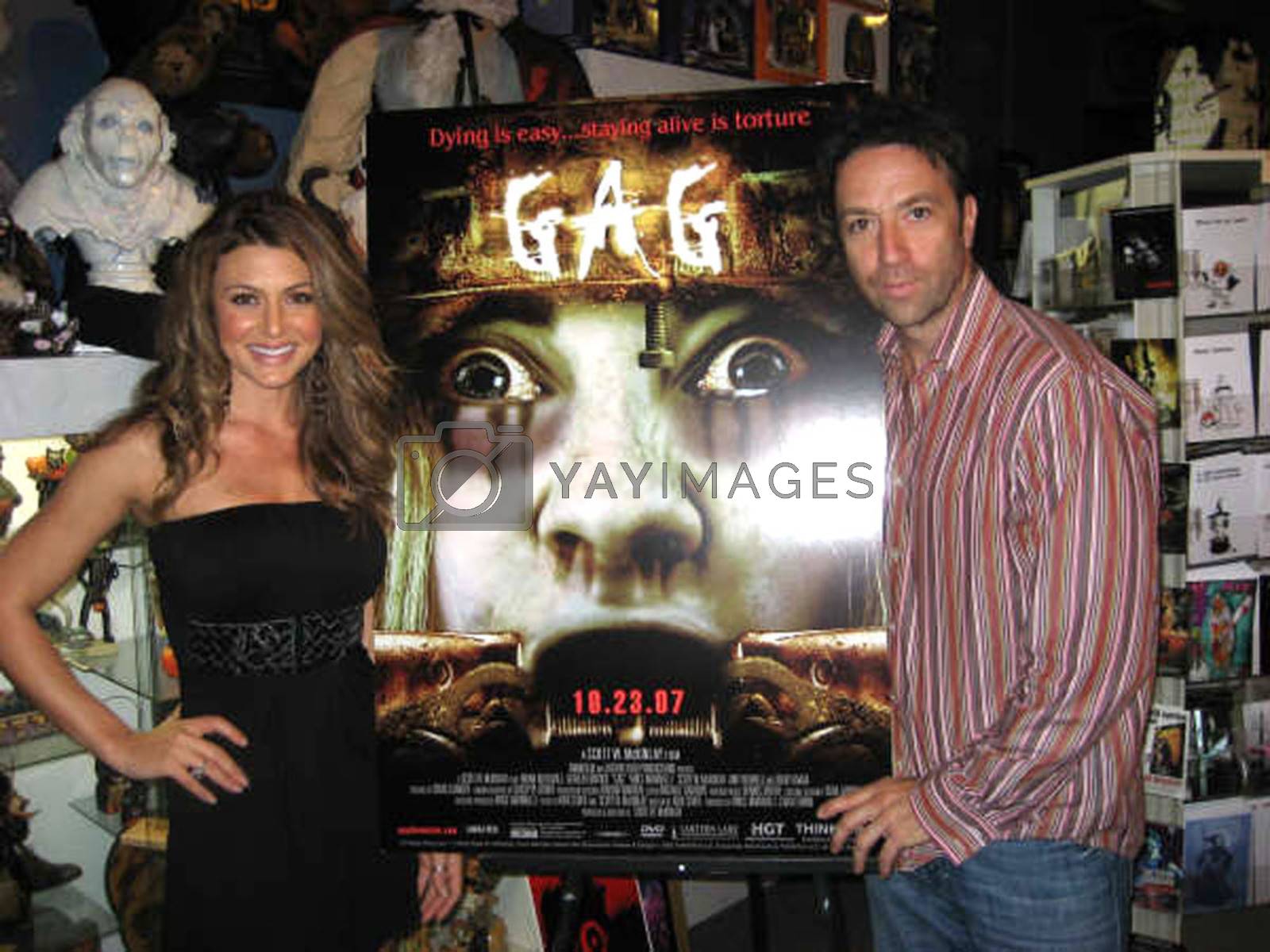 Cerina Vincent And Scott W. McKinlay At An In Store Appearance To Promote The Upcoming October 23rd DVD Release Of GAG, Dark Delicacies, Burbank, CA 10 20 07 ImageCollect By ImageCollect Vectors & Illustrations With Unlimited