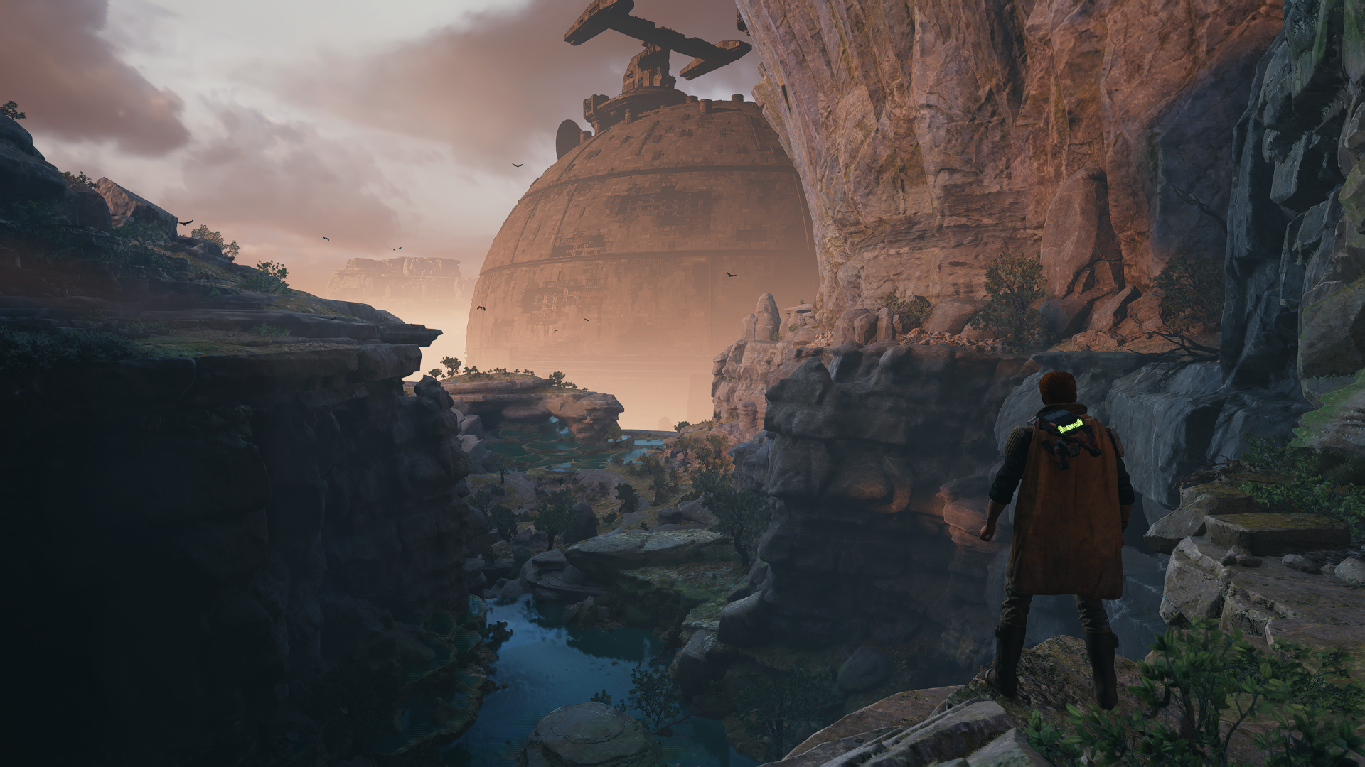 Star Wars Jedi Survivor Gaming Series Video Games Star Wars CGi Video Game Characters Clouds Sky Wat Wallpaper:1920x1080