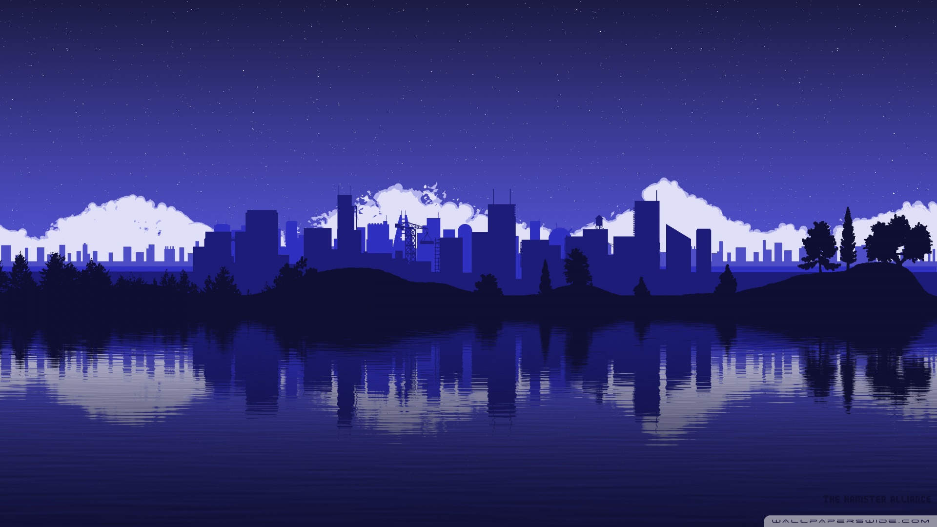 City Skyline Silhouette Ultra HD Desktop Background Wallpaper for 4K UHD TV, Multi Display, Dual Monitor, Tablet