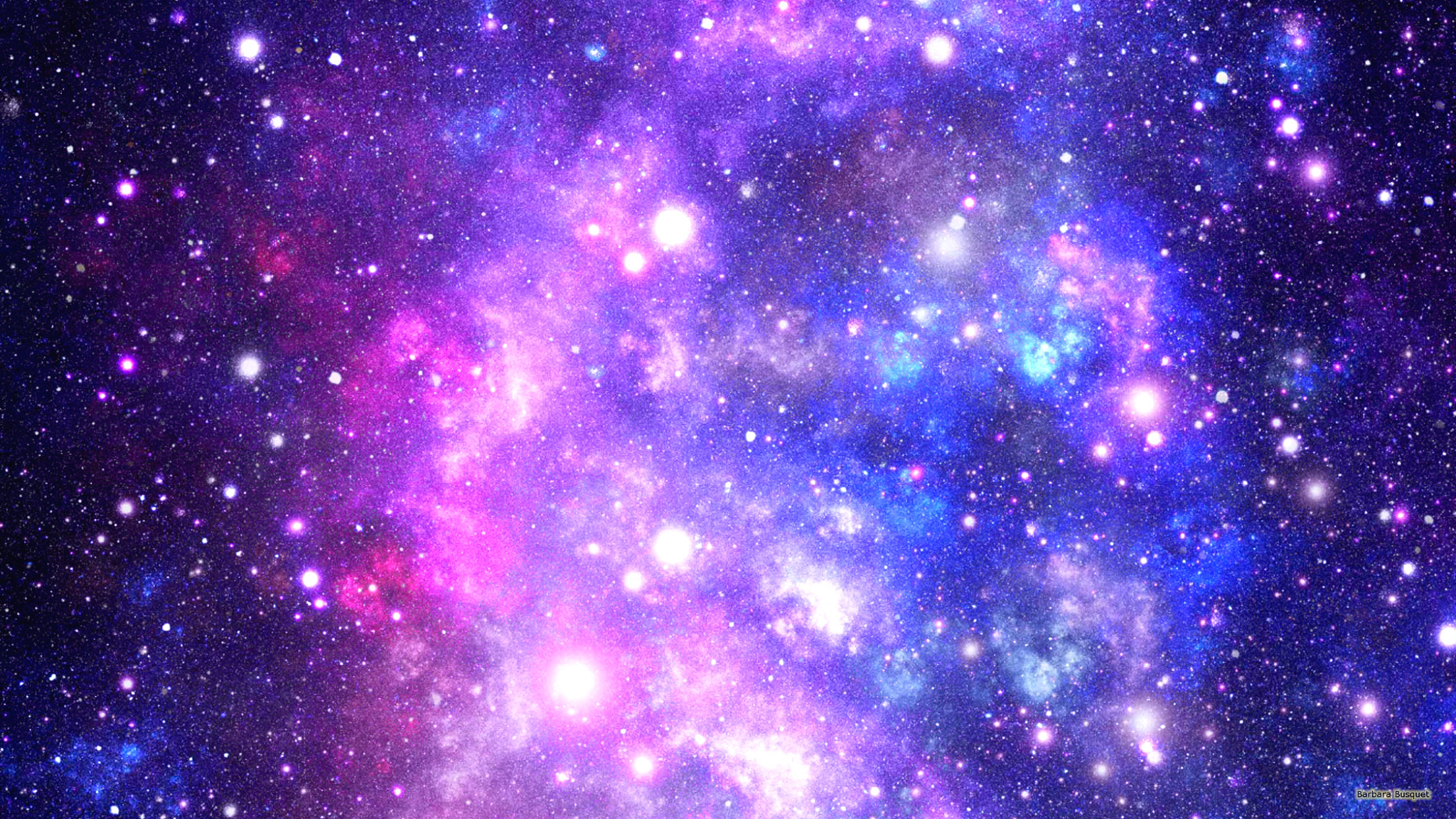 Wallpaper, dark blue, galaxy, pink, purple, sky 2048x1152